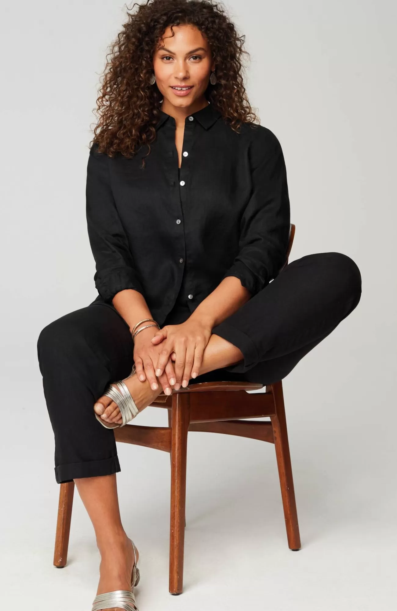 J.Jill Everyday Linen Button-Front Shirt Cheap