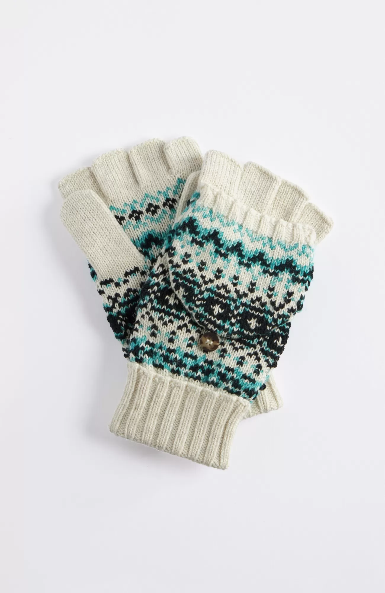 J.Jill Fair Isle Convertible Gloves Oatmeal Heather Multi Cheap