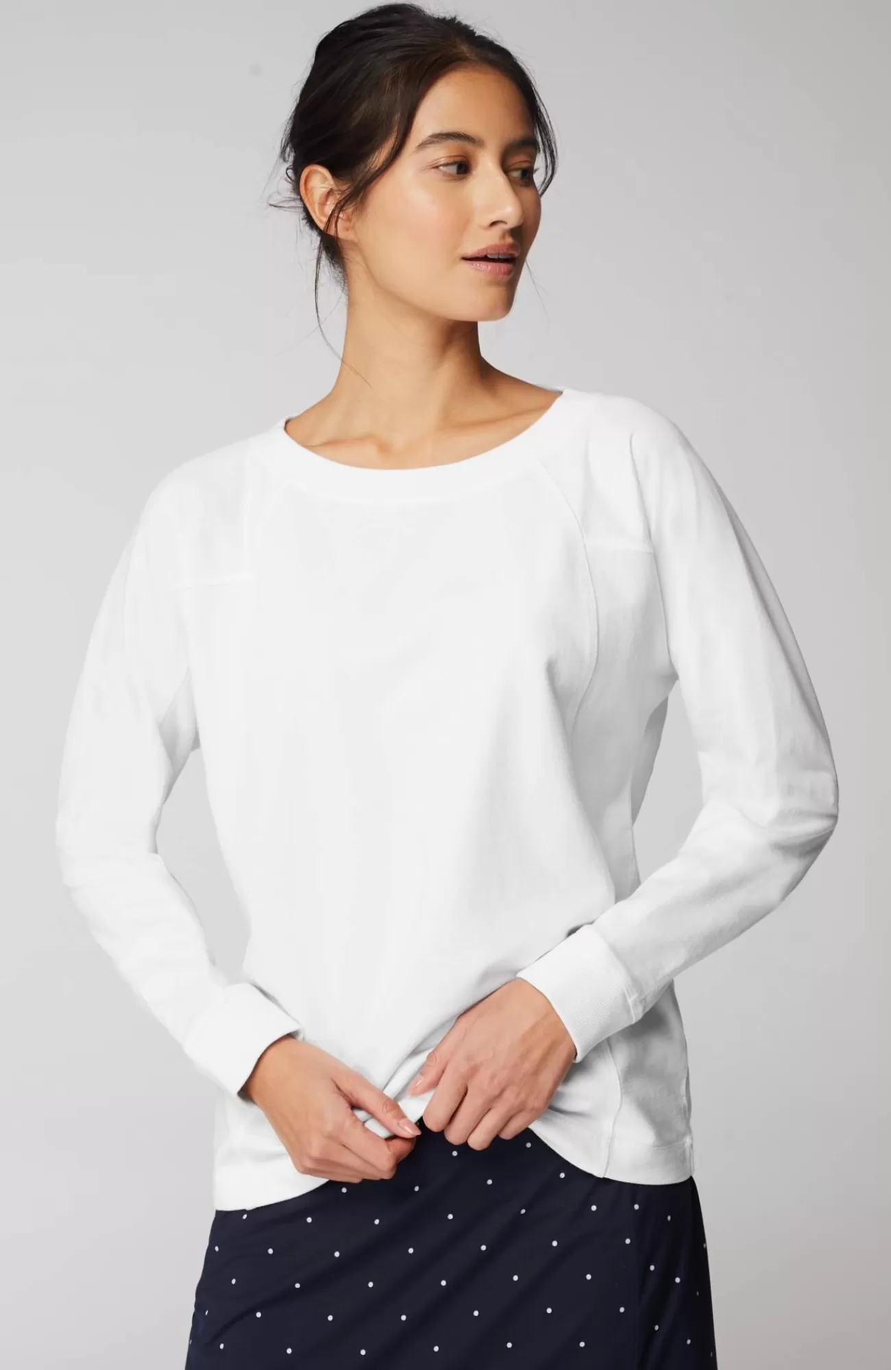 J.Jill Fit Seamed Dolman-Sleeve Sweatshirt Outlet