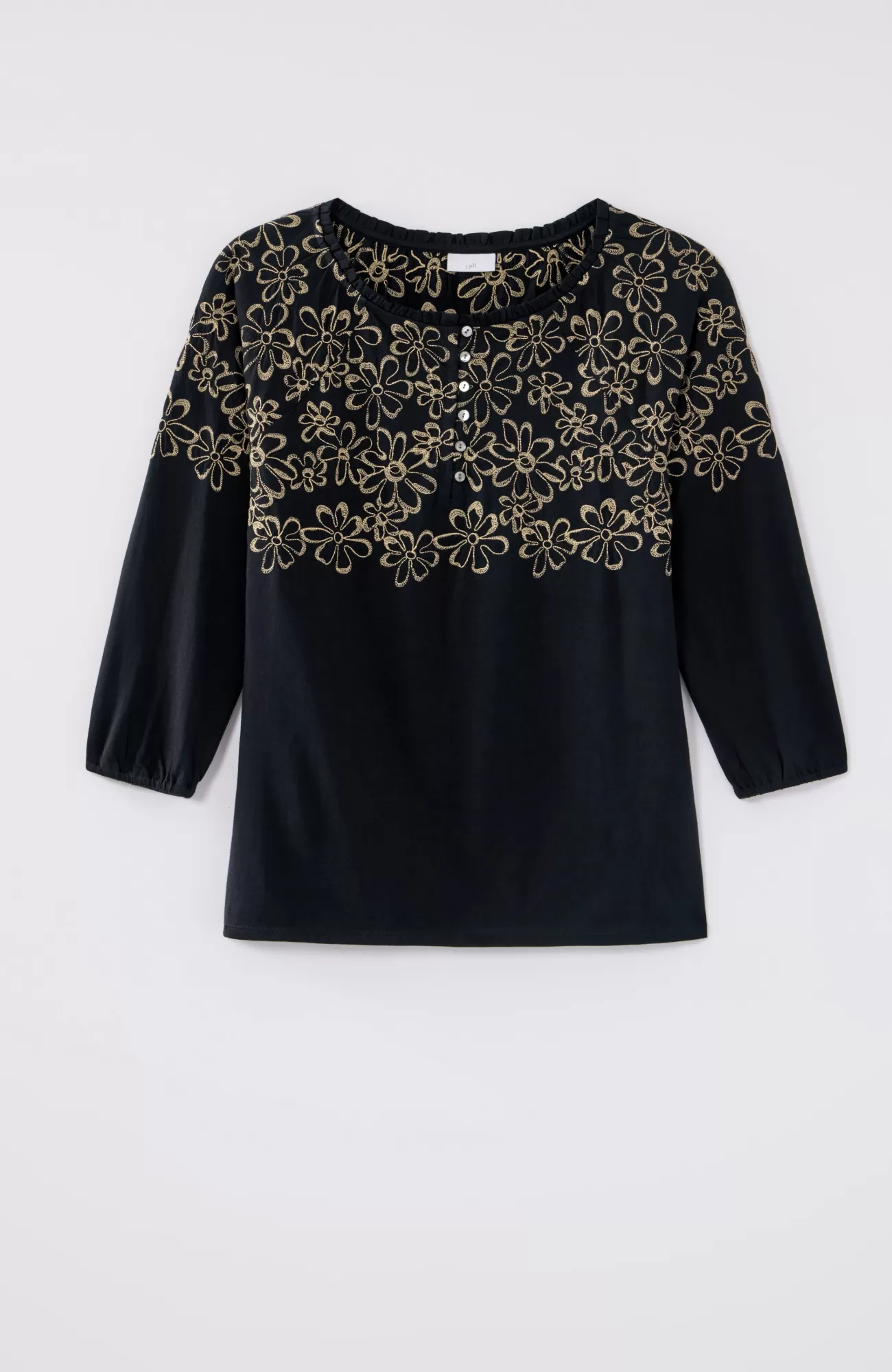 floralembroidered_raglansleeve_top_2.webp J.Jill Floral-Embroidered Raglan-Sleeve Top Black/light Toffee Online