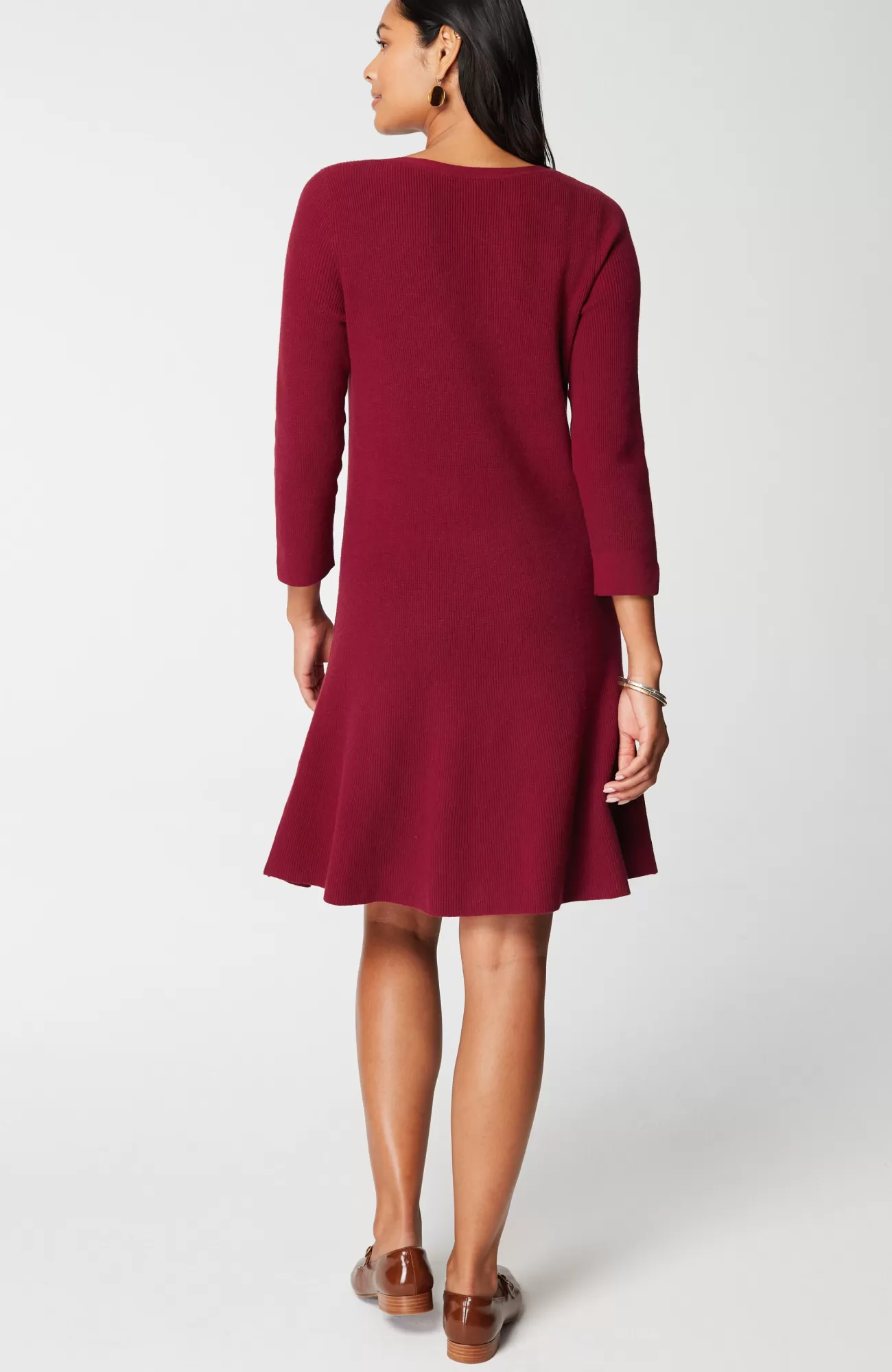 J.Jill Flounced-Hem Sweater Dress Best Sale