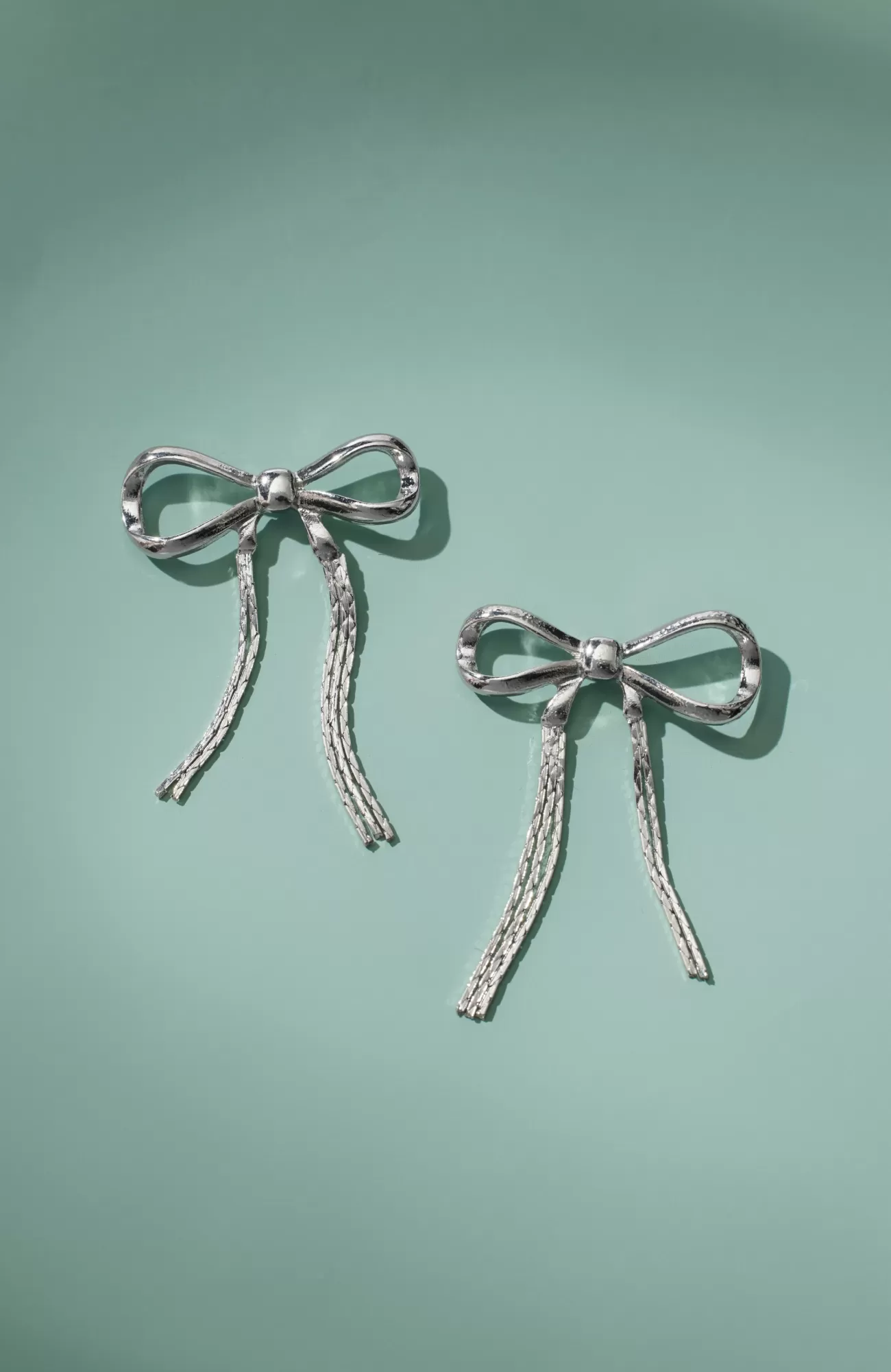 J.Jill Holiday Bow Earrings Silvertone Best