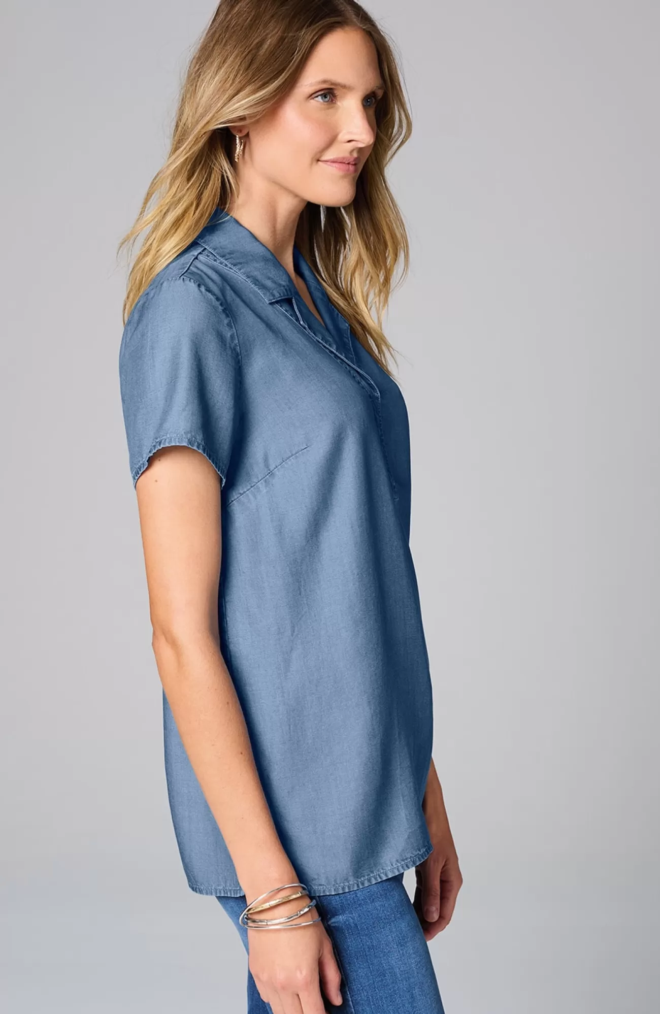 indigo_collared_top_4-1.webp J.Jill Indigo Collared Top Ocean Point Wash Discount