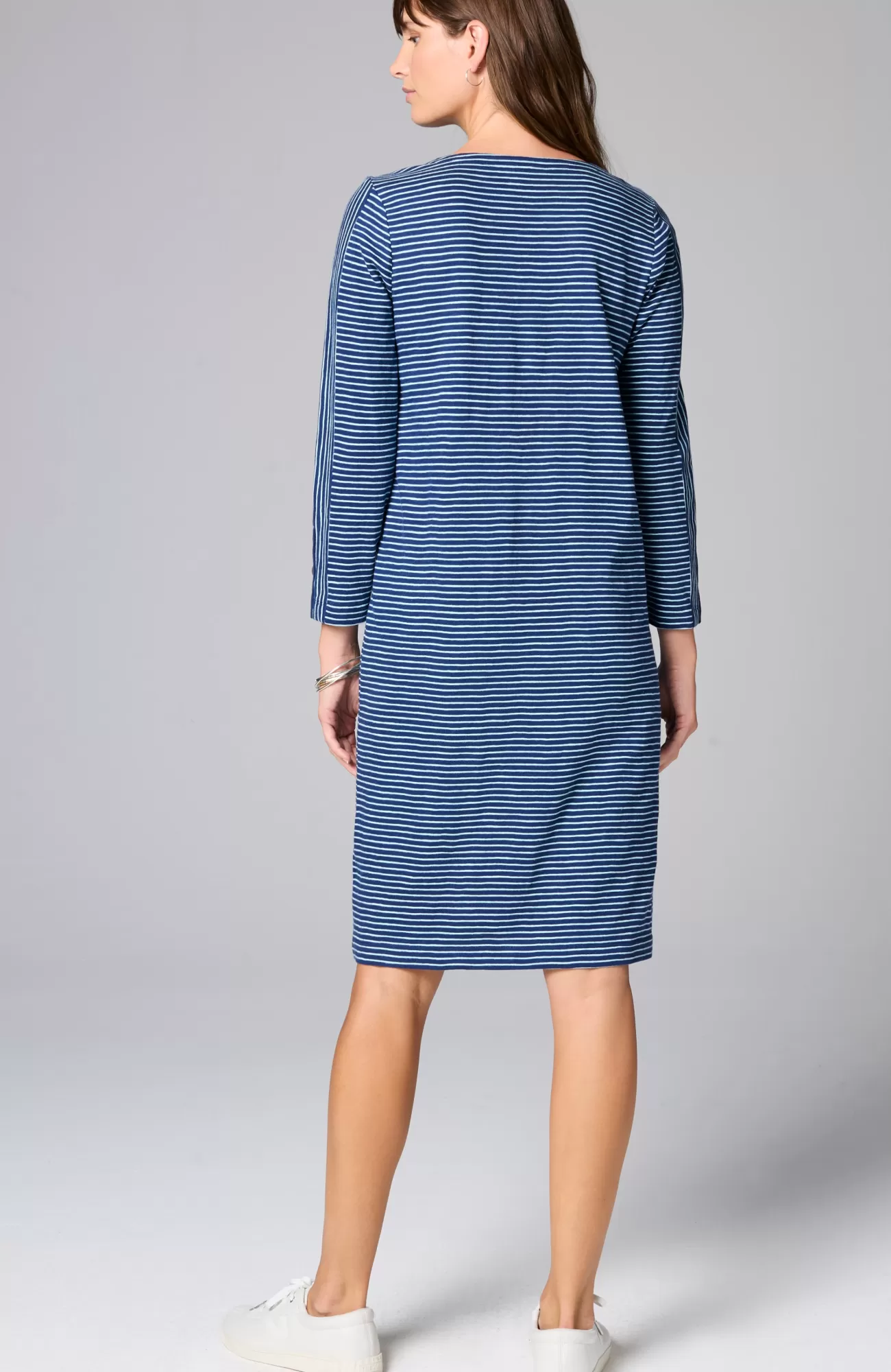 J.Jill Knit Button-Cuff Dress Ocean/sea Mist Cheap