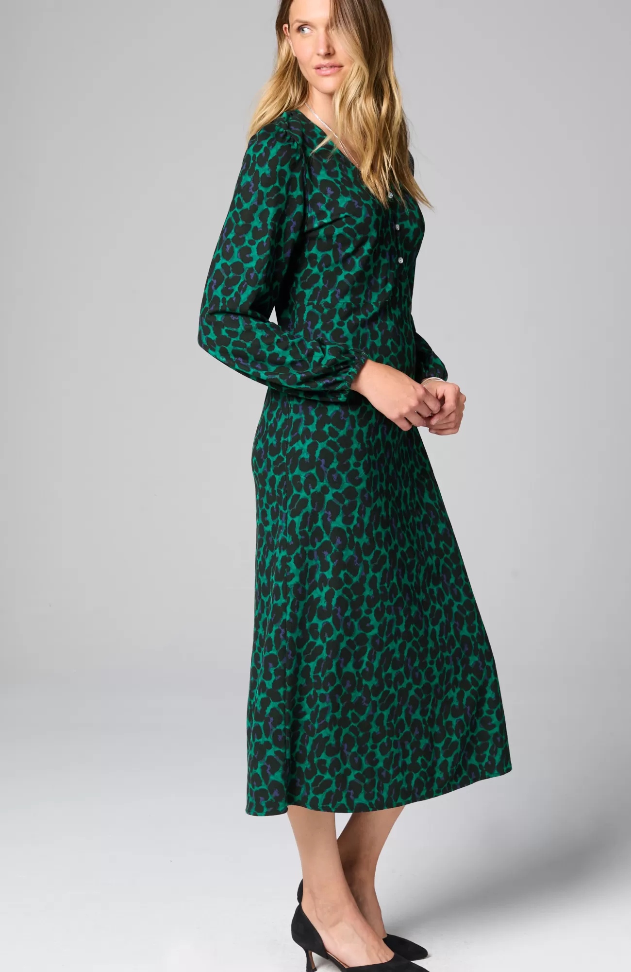 lightweight_ponte_knit_midi_dress_5-1.webp J.Jill Lightweight Ponte Knit Midi Dress Light Scots Pine Royal Leopard Hot