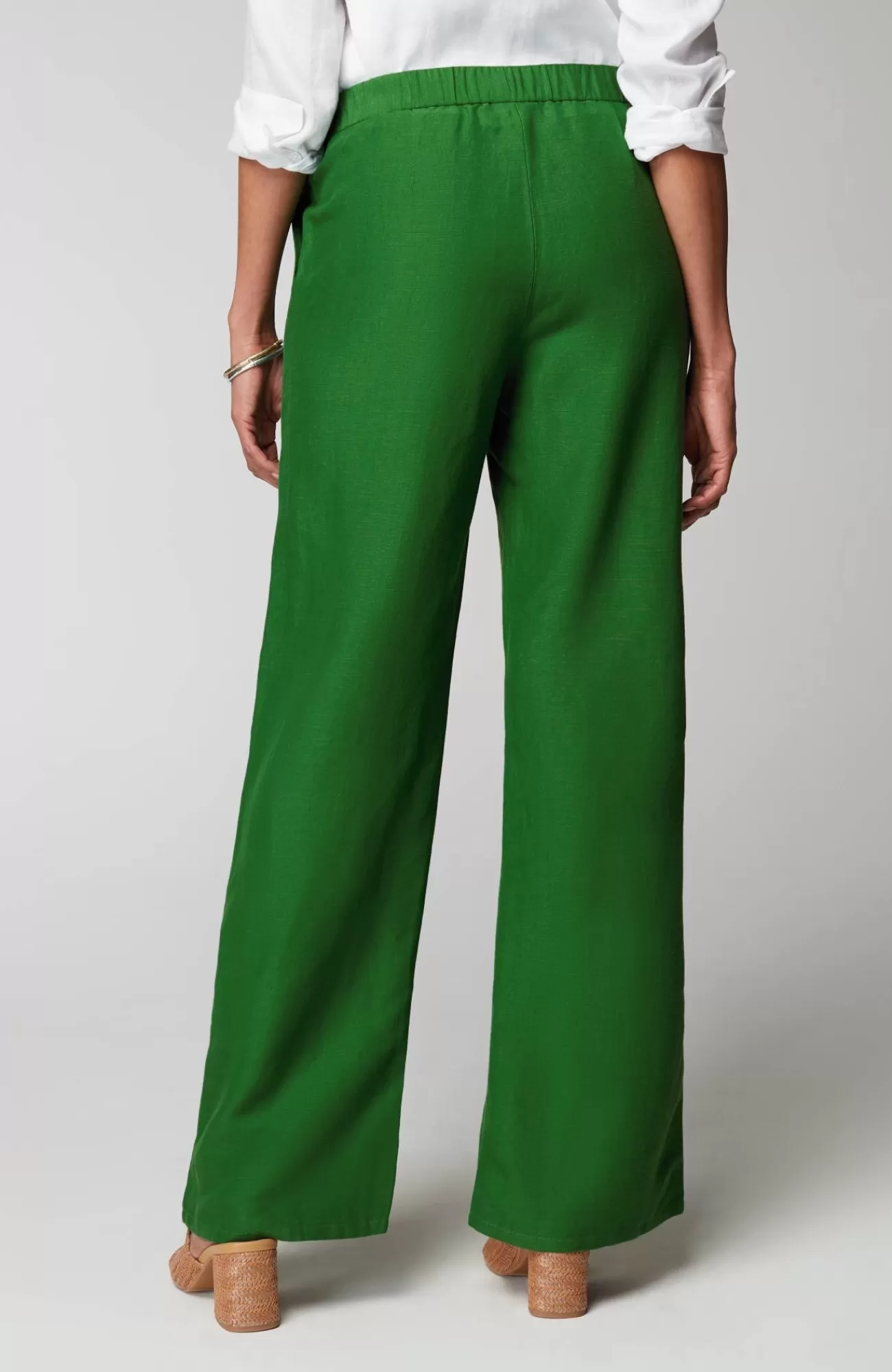 J.Jill Linen & Rayon Patch-Pocket Wide-Leg Pants Rainforest Online