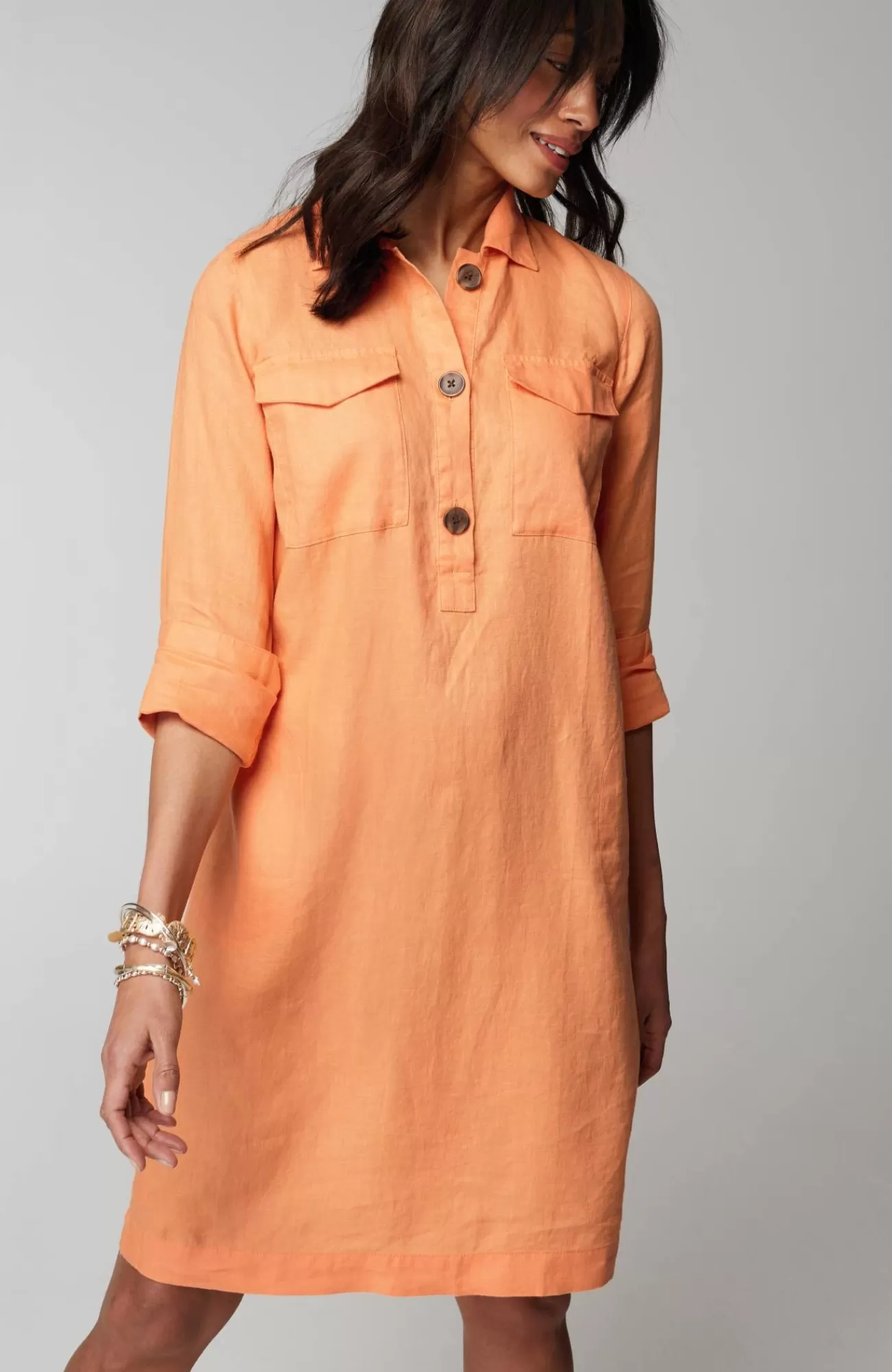 J.Jill Linen Popover Shirtdress Fashion