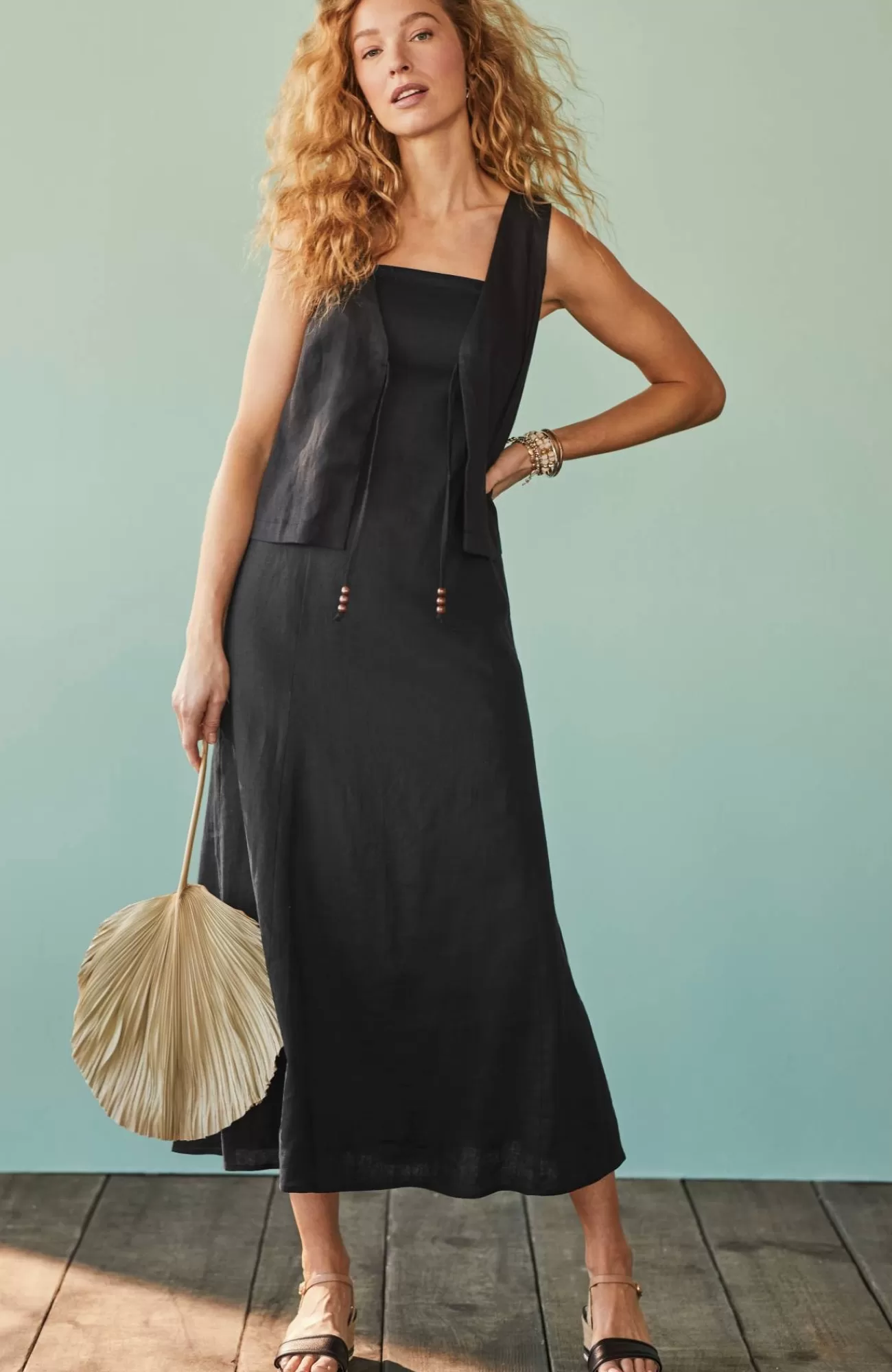 J.Jill Linen Two-Piece Dress Set Black Shop