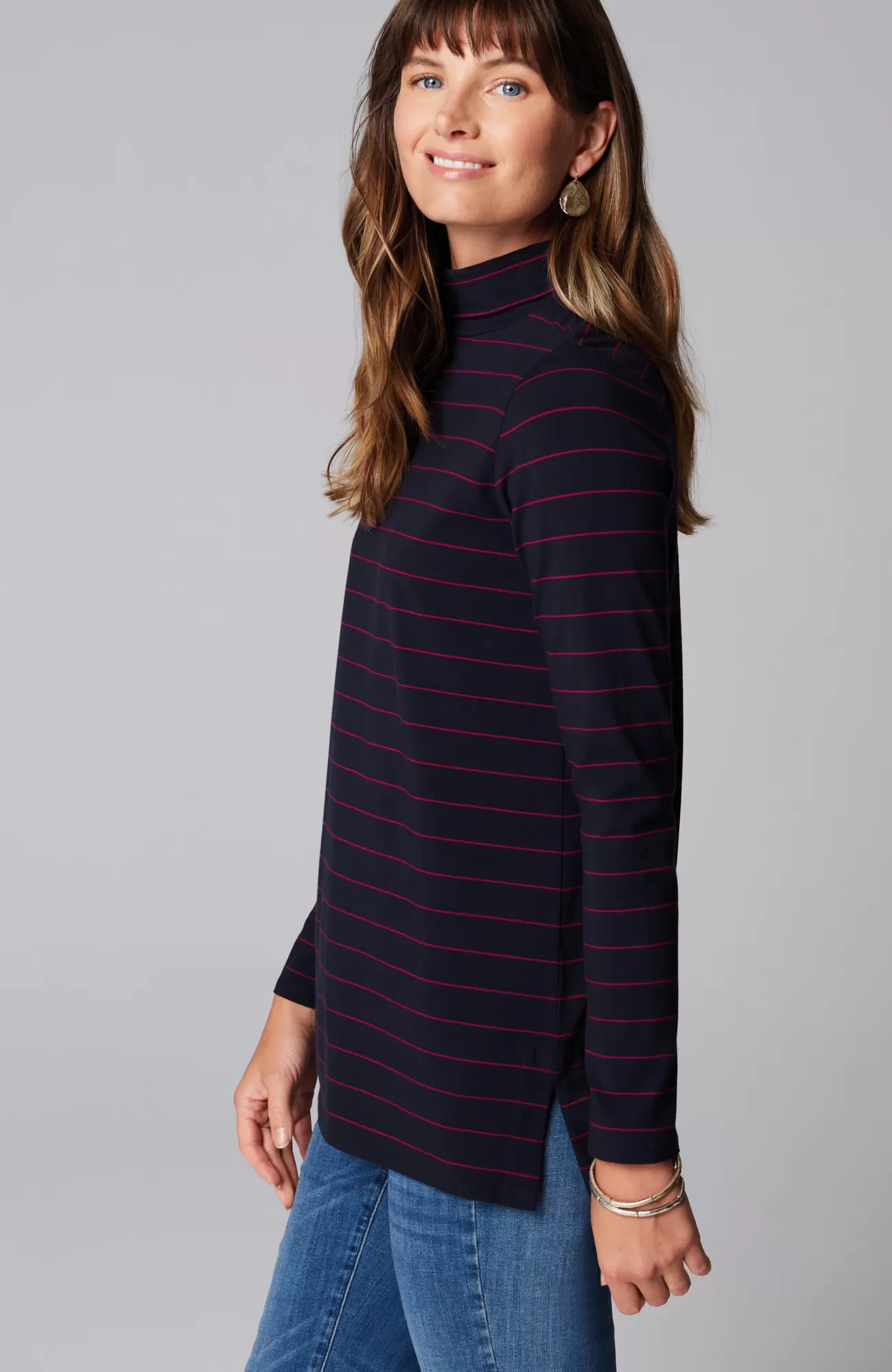luxe_supima_turtleneck_tunic_25-2.webp J.Jill Luxe Supima® Turtleneck Tunic Vermilion Hot