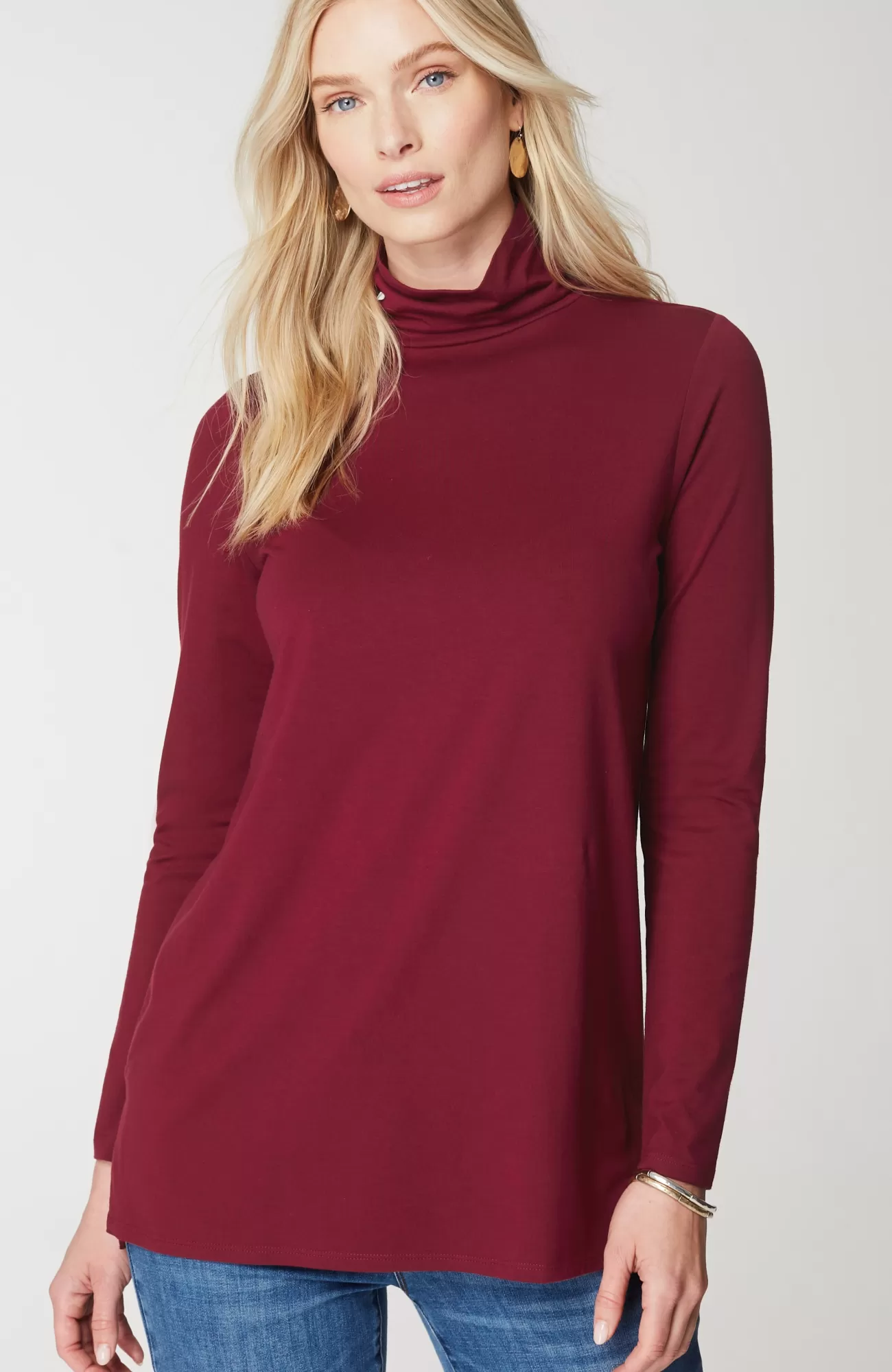 luxe_supima_turtleneck_tunic_26-2.webp J.Jill Luxe Supima® Turtleneck Tunic Vermilion Hot