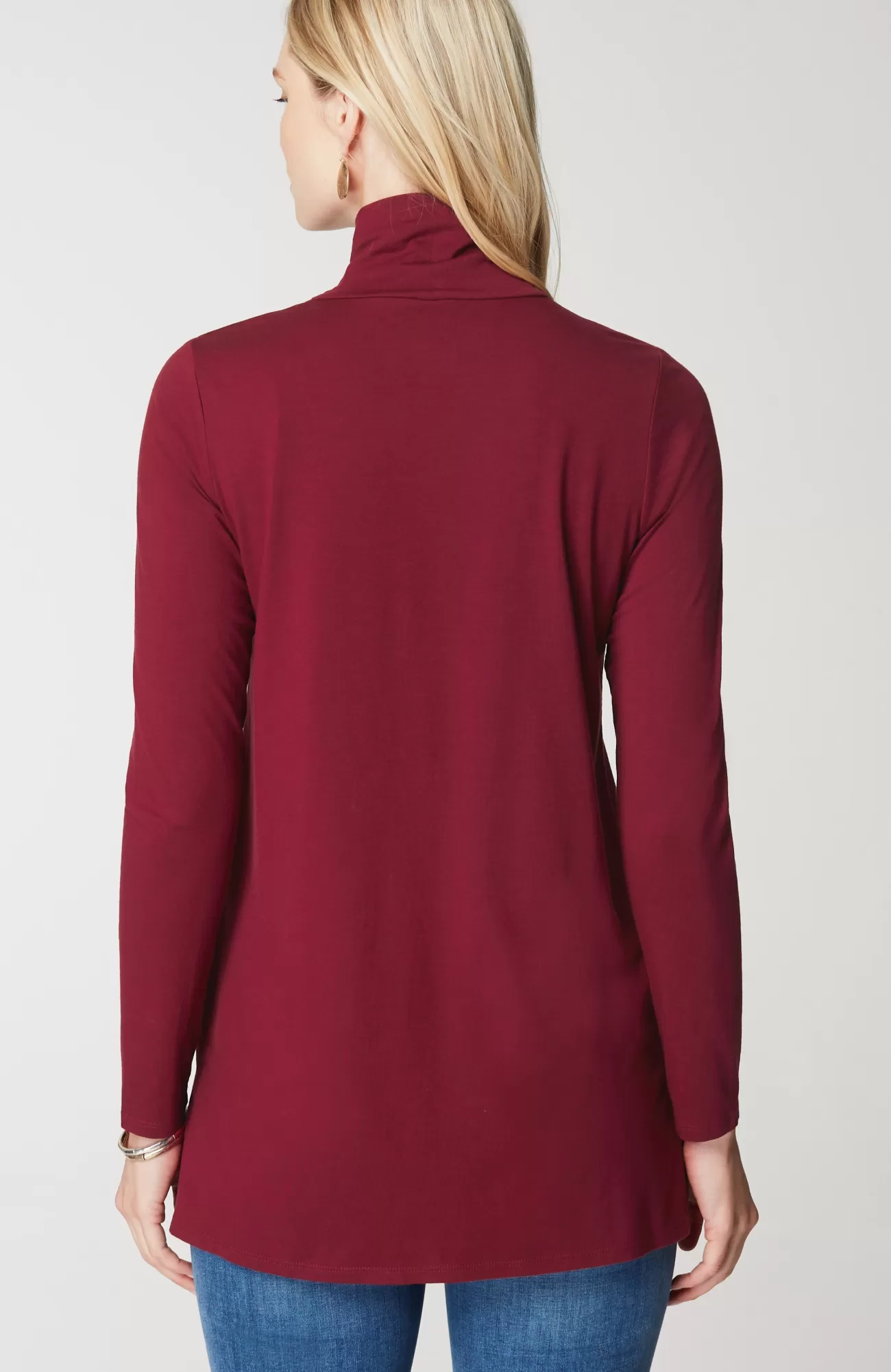 luxe_supima_turtleneck_tunic_27-2.webp J.Jill Luxe Supima® Turtleneck Tunic Vermilion Hot