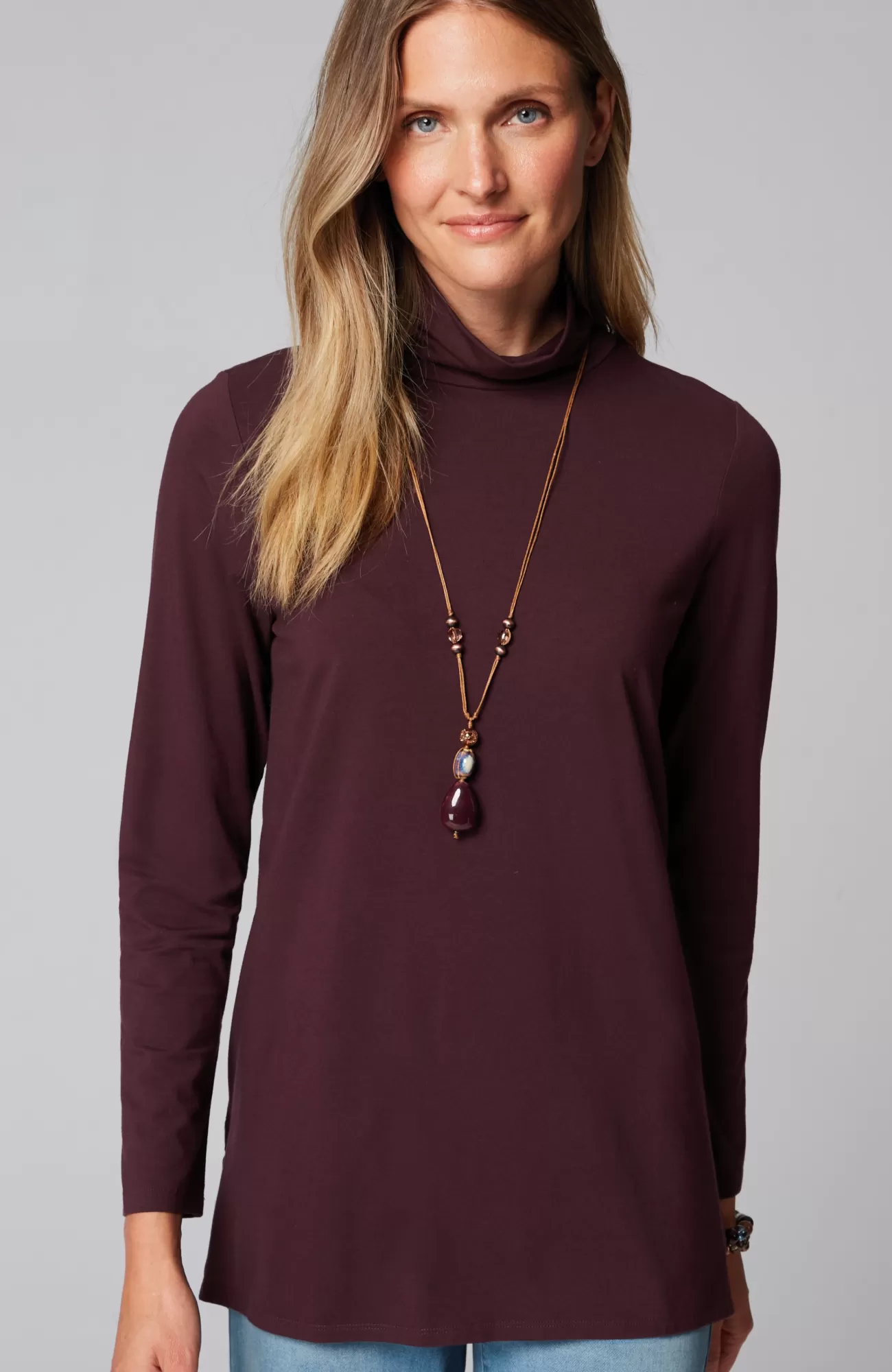 luxe_supima_turtleneck_tunic_30-2.webp J.Jill Luxe Supima® Turtleneck Tunic Vermilion Hot
