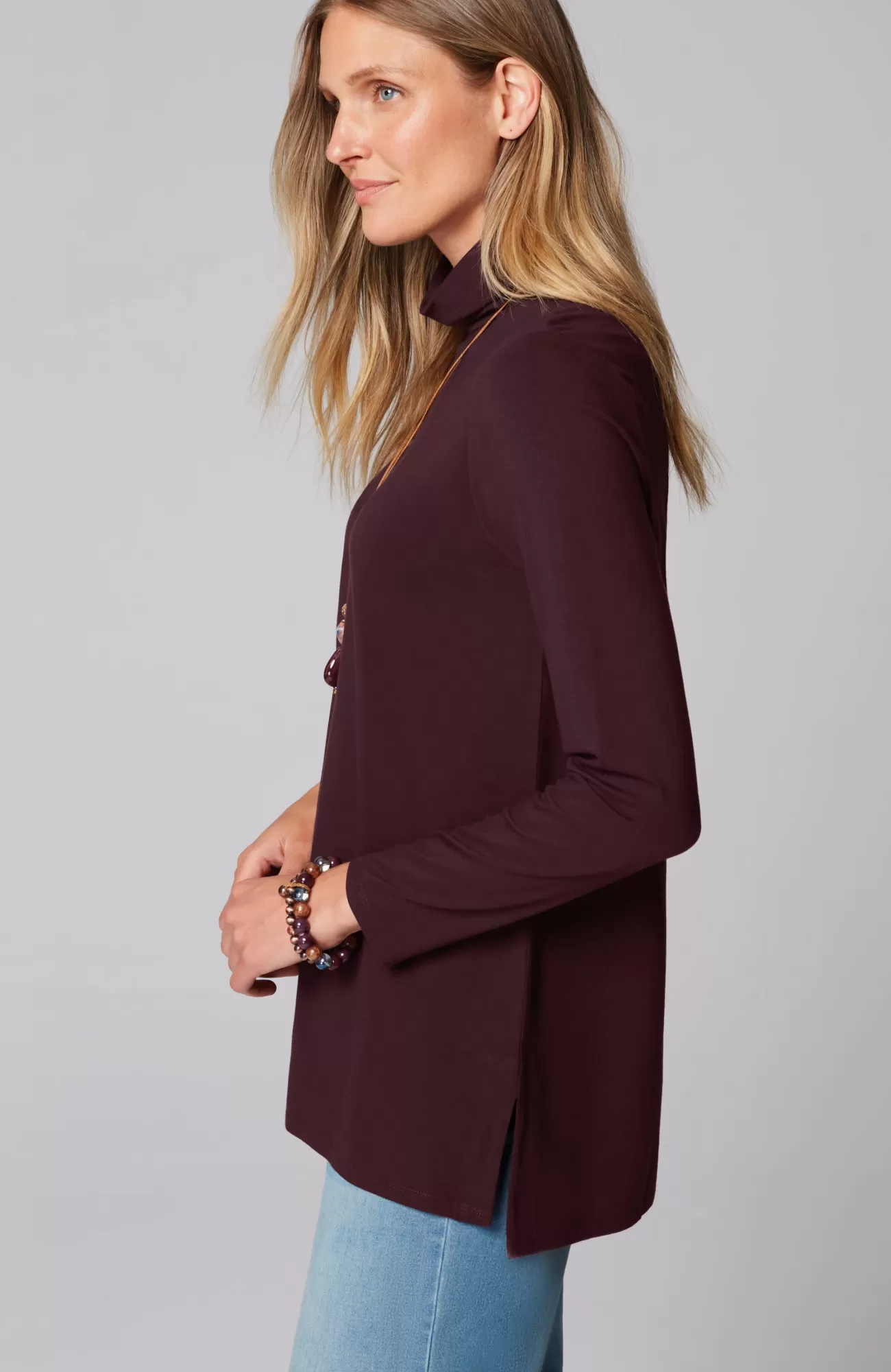 luxe_supima_turtleneck_tunic_33-2.webp J.Jill Luxe Supima® Turtleneck Tunic Vermilion Hot
