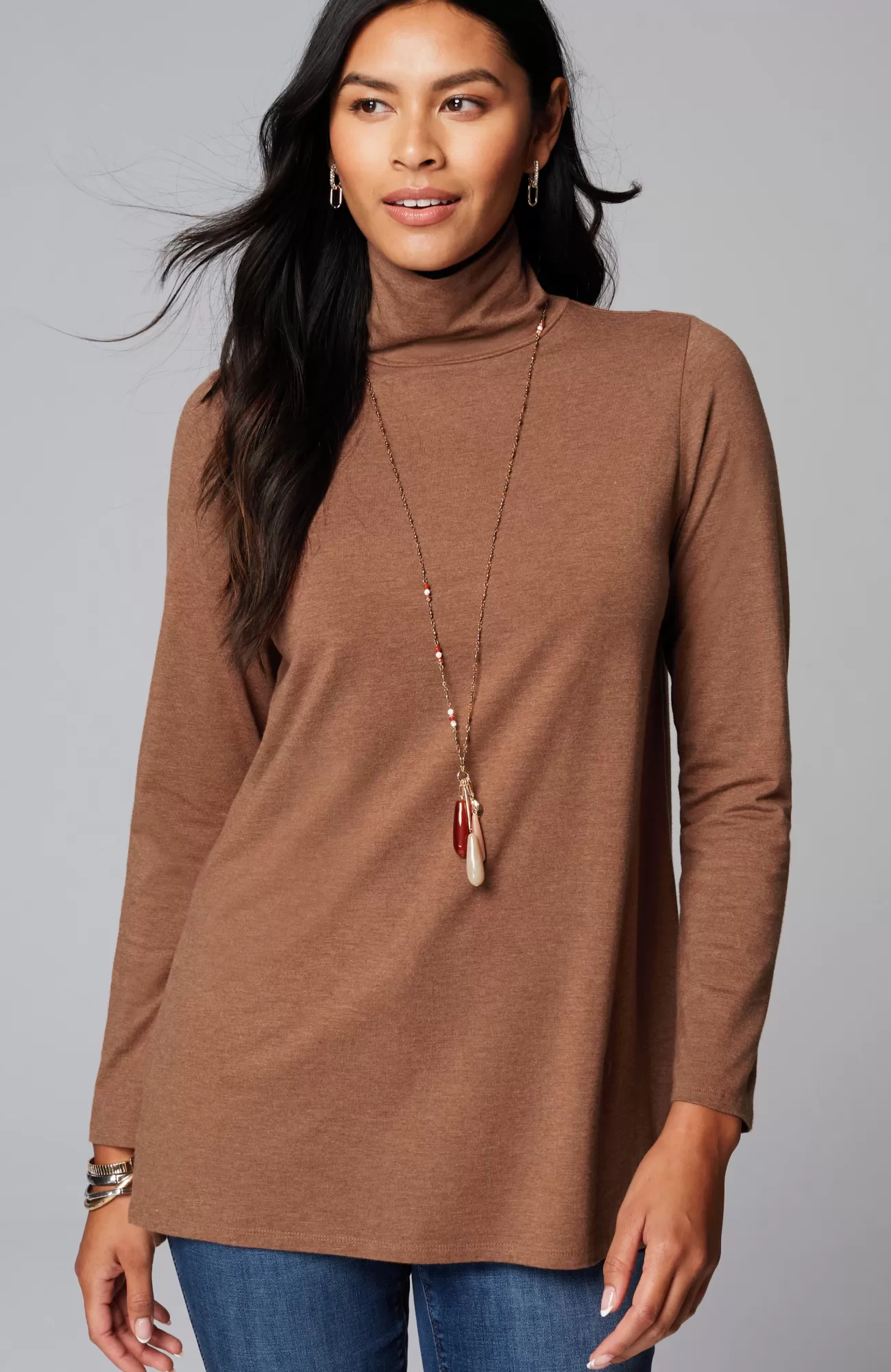 luxe_supima_turtleneck_tunic_34-2.webp J.Jill Luxe Supima® Turtleneck Tunic Vermilion Hot