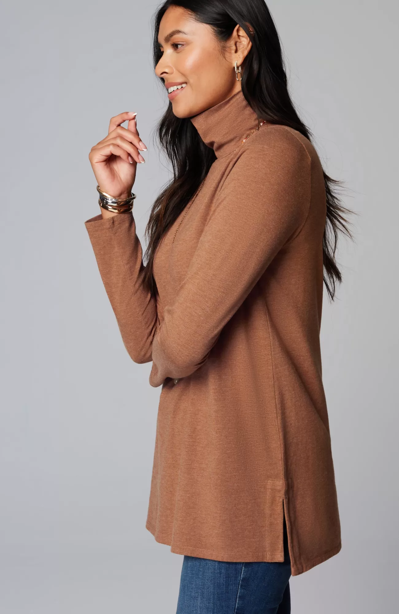 luxe_supima_turtleneck_tunic_38-2.webp J.Jill Luxe Supima® Turtleneck Tunic Vermilion Hot