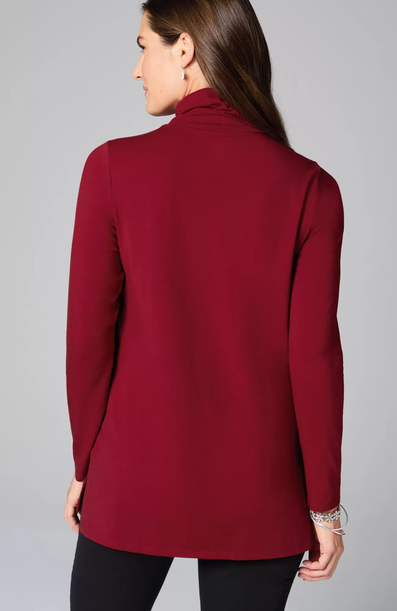 luxe_supima_turtleneck_tunic_5-2.webp J.Jill Luxe Supima® Turtleneck Tunic Vermilion Hot