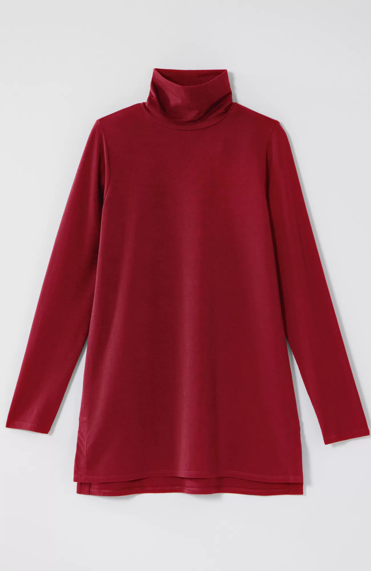 luxe_supima_turtleneck_tunic_7-2.webp J.Jill Luxe Supima® Turtleneck Tunic Vermilion Hot
