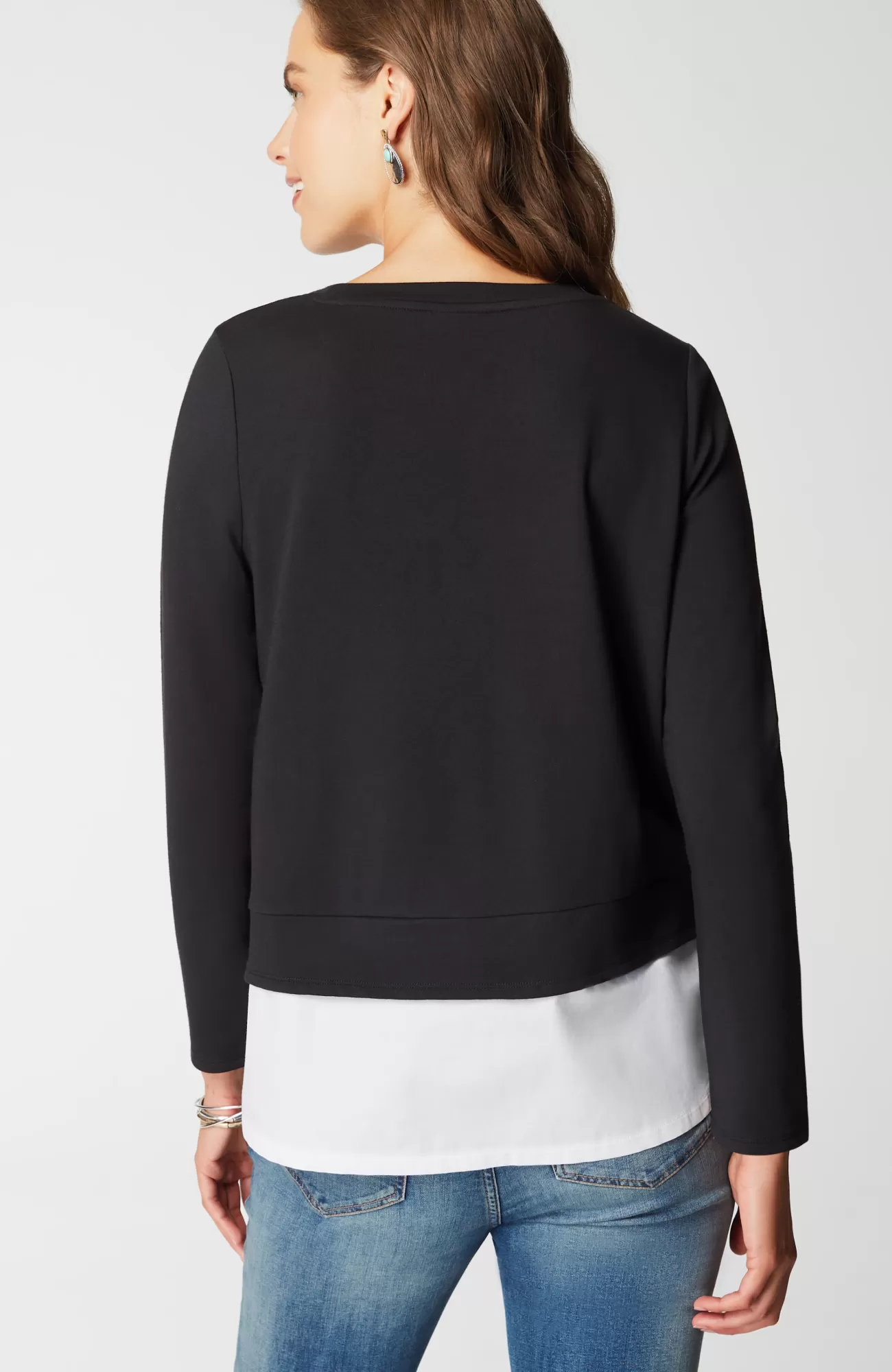 J.Jill Mixed-Media Twist-Front Top Cheap