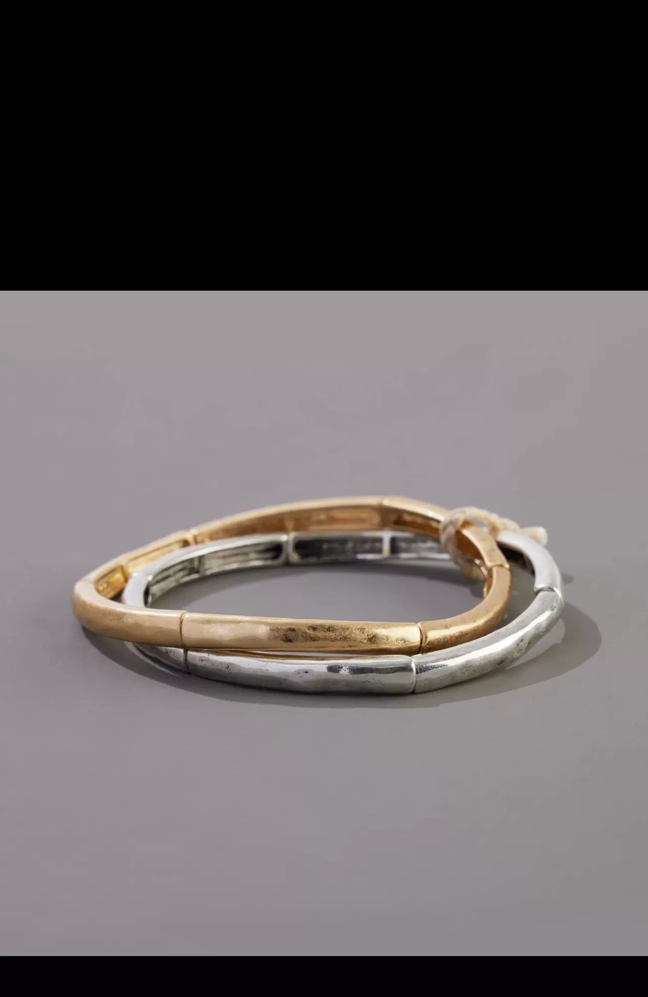 J.Jill Modern Elements Stretch Bangles Silvertone/goldtone Clearance