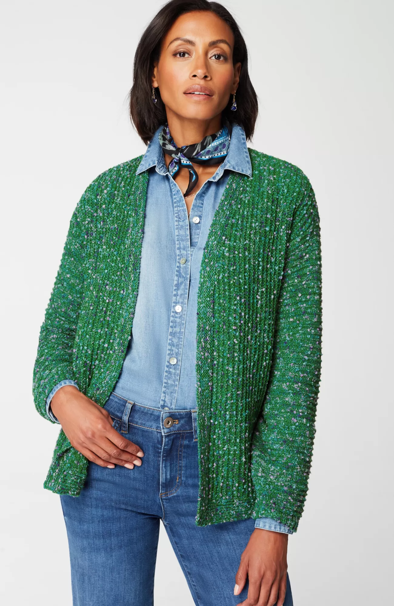 multicolored_cardi_4-1.webp J.Jill Multicolored Cardi Hunter Green Multi Outlet