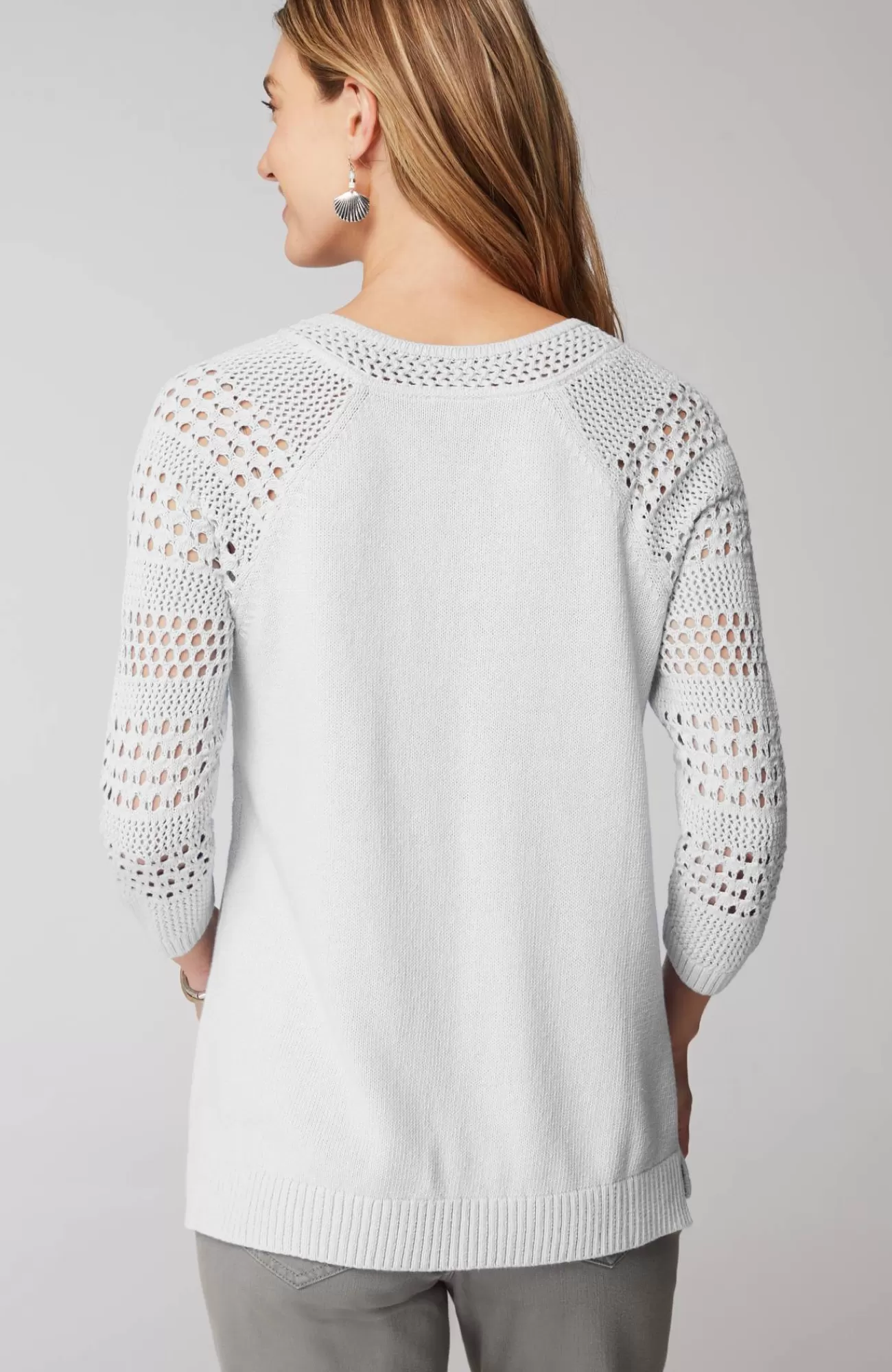 J.Jill Open-Stitch-Sleeves Sweater Sale