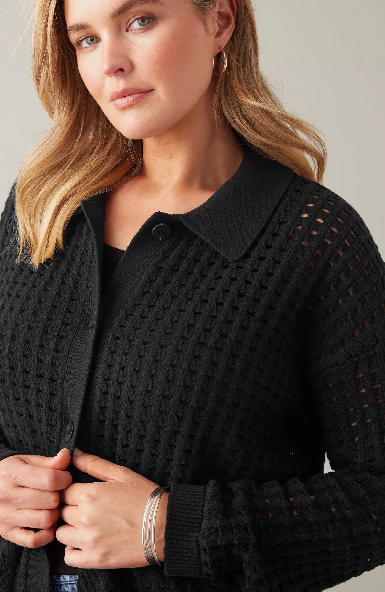 J.Jill Open-Texture Cardi Discount
