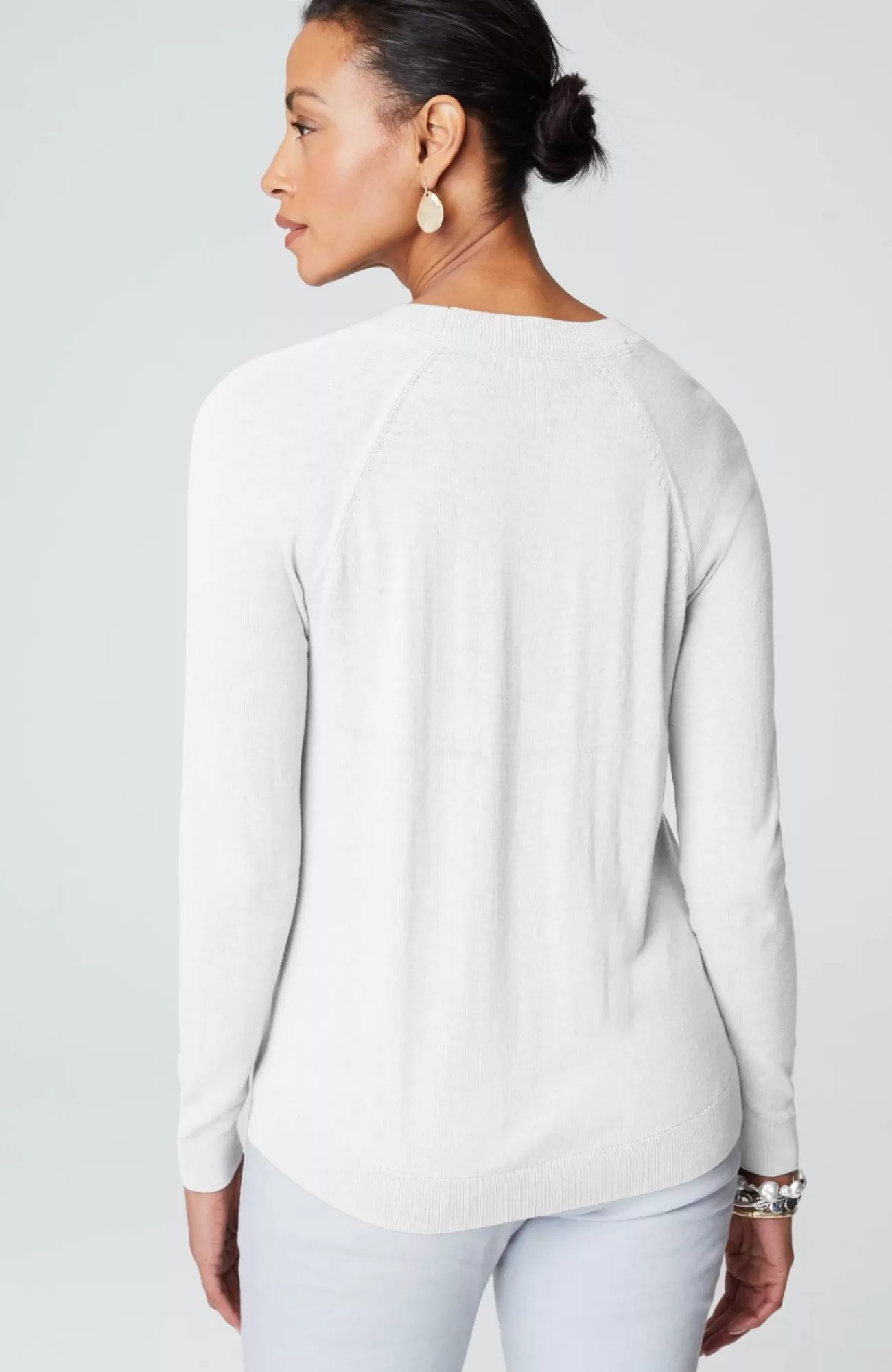 J.Jill Organically Grown Cotton V-Neck Cardi Hot