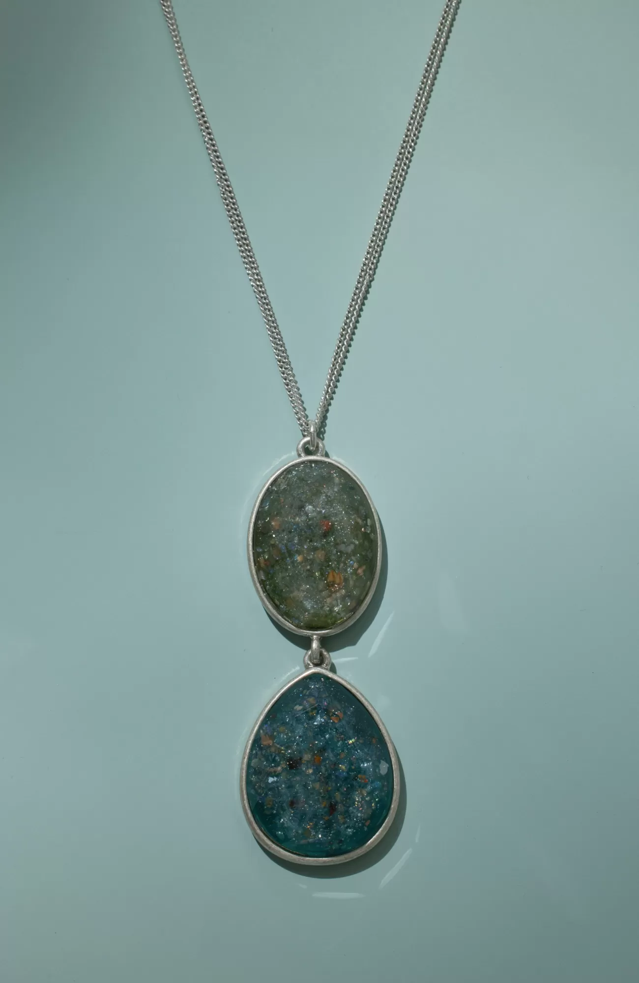 J.Jill Park Strolls Drop Pendant Necklace Green Multi Clearance