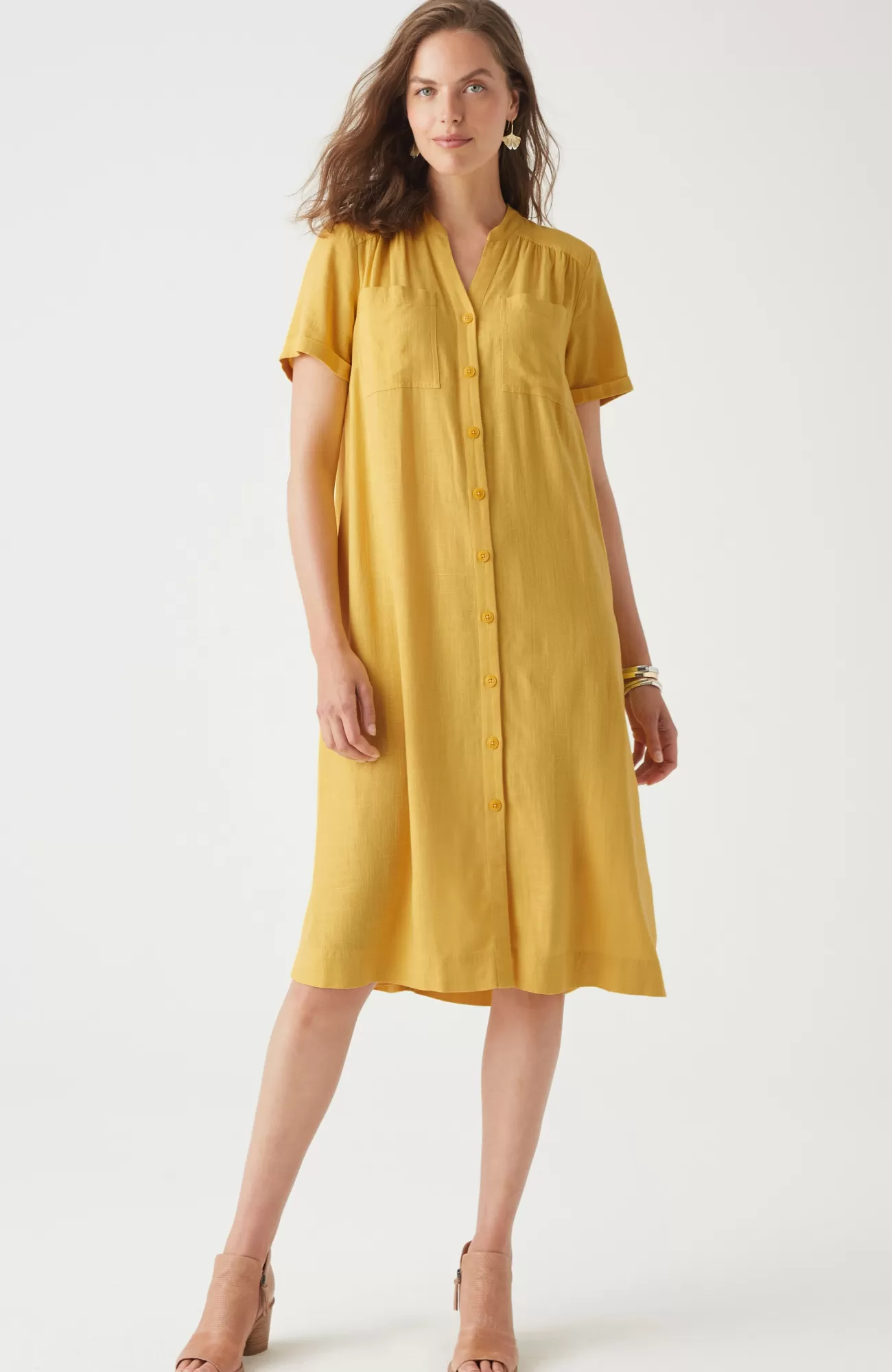 J.Jill Patch-Pocket Shirtdress Polenta Discount