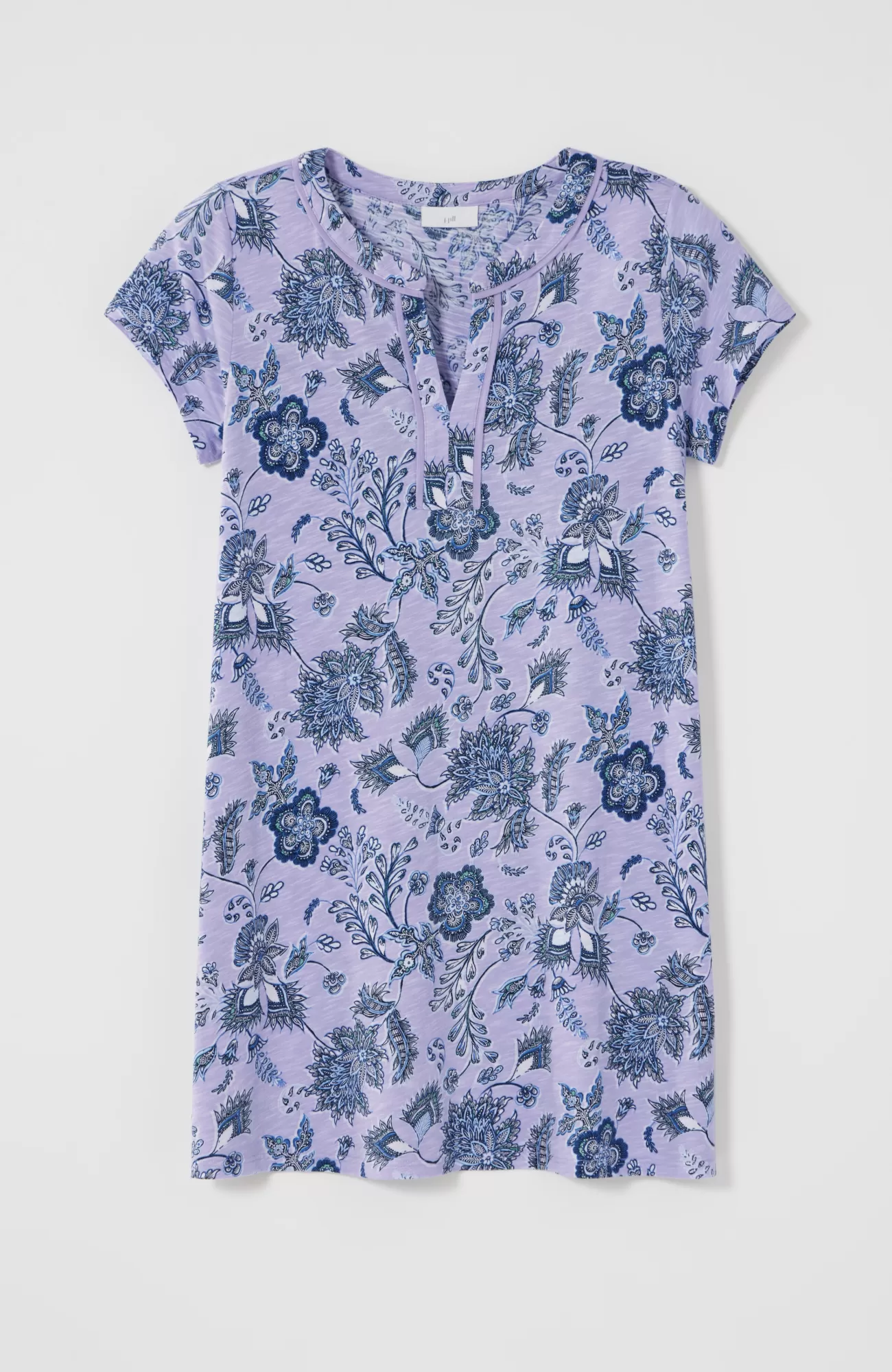 J.Jill Piped Tunic Fresh Mint Large Hand Drawn Jacobean Online