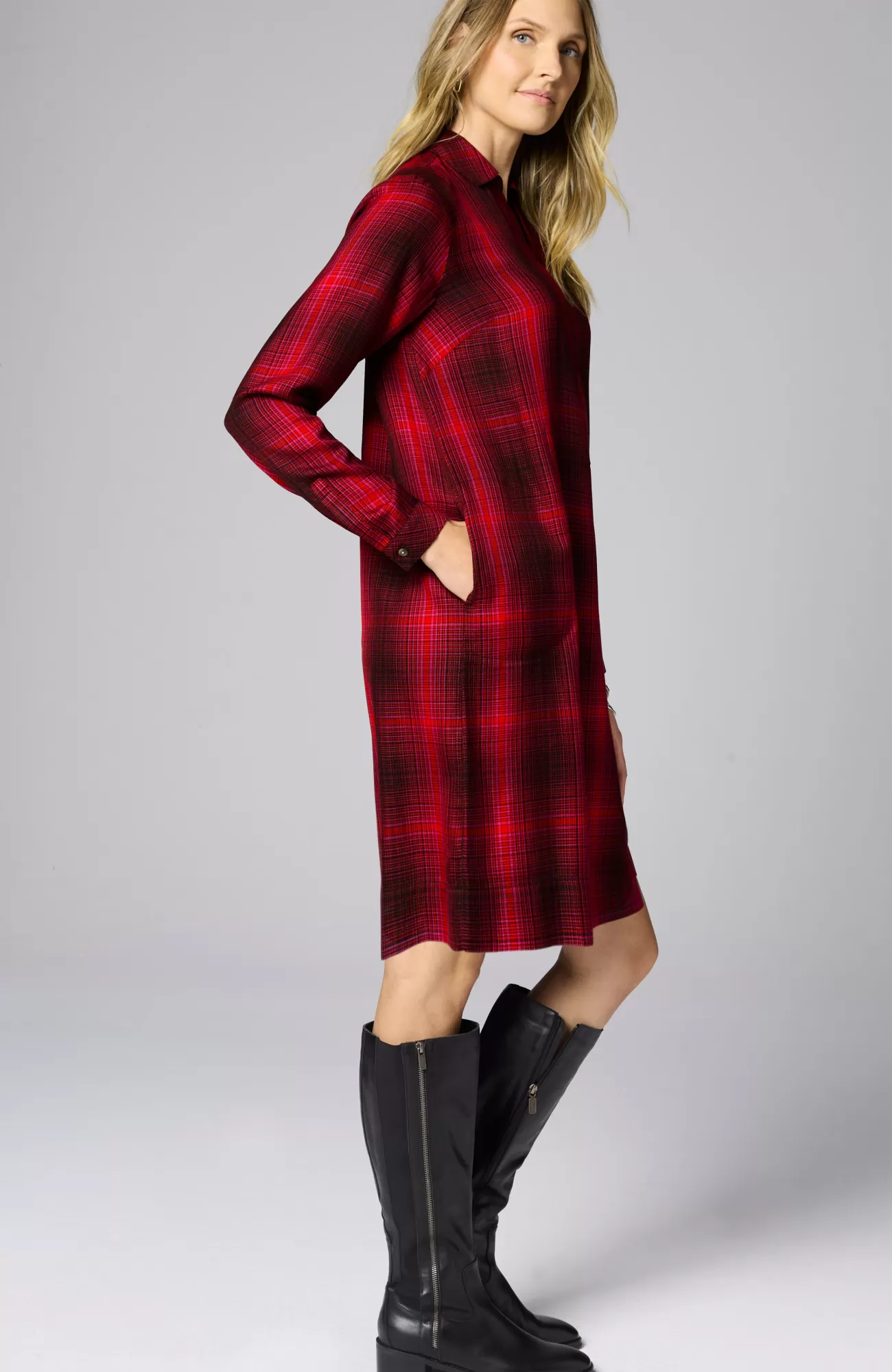 plaid_splitneck_dress_11-1.webp J.Jill Plaid Split-Neck Dress Cheap