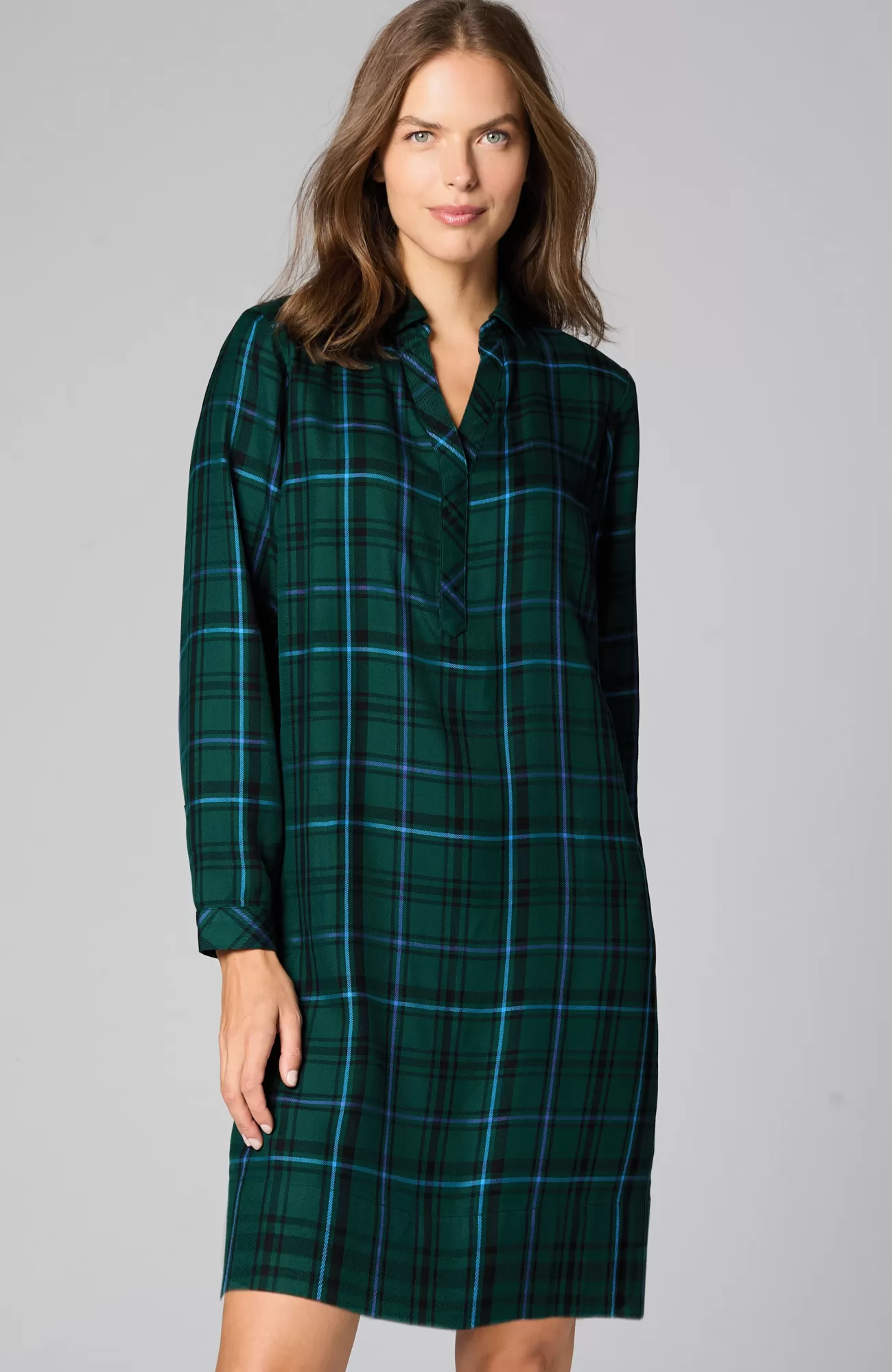 plaid_splitneck_dress_12-1.webp J.Jill Plaid Split-Neck Dress Cheap