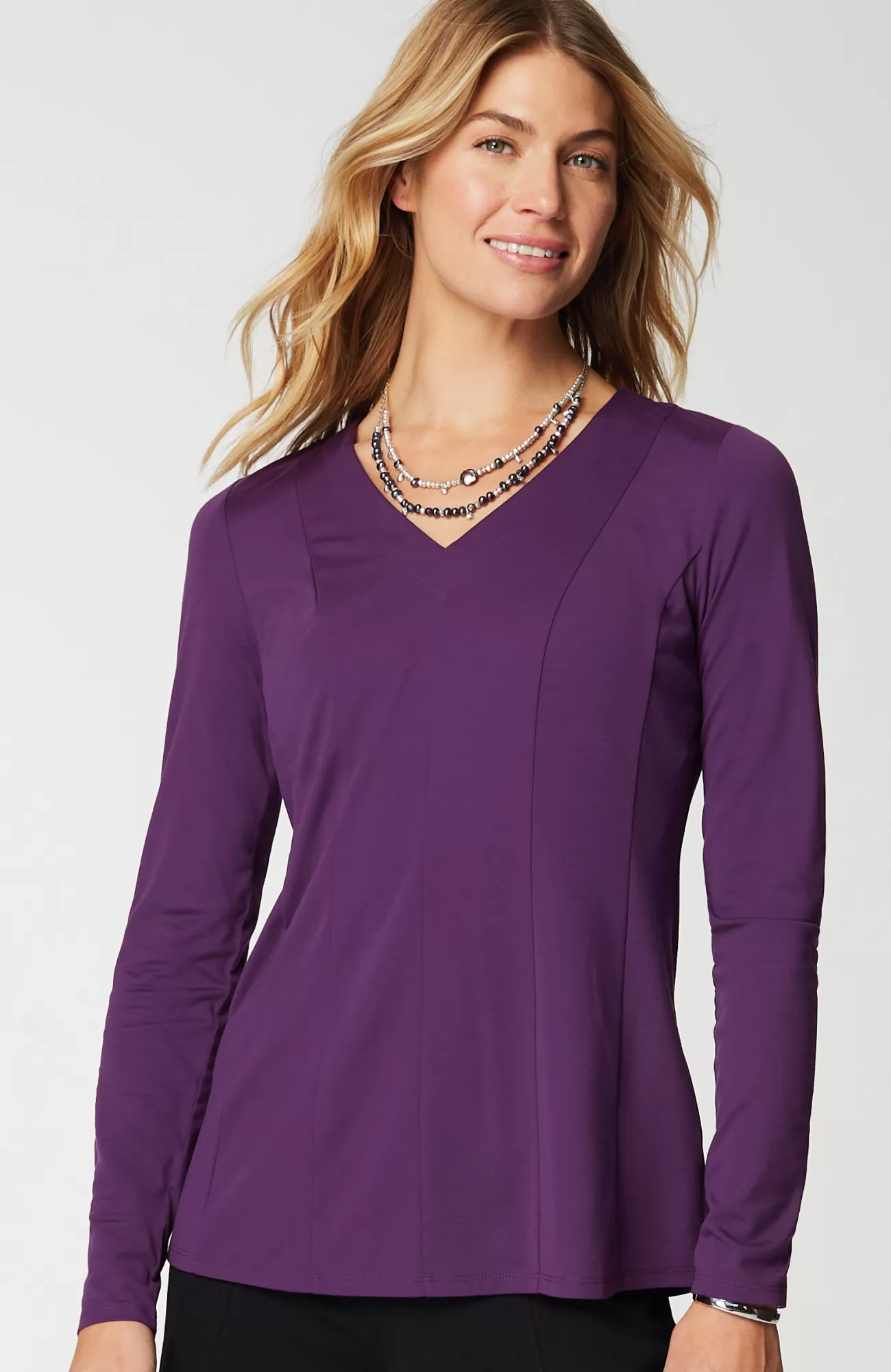 J.Jill Ponte V-Neck Top Discount