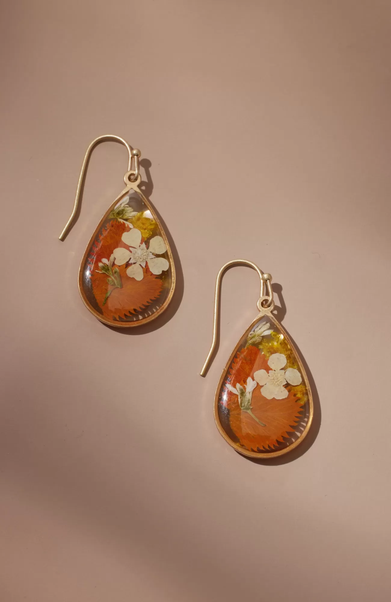 J.Jill Pressed Leaves Earrings Goldtone Multi Fashion