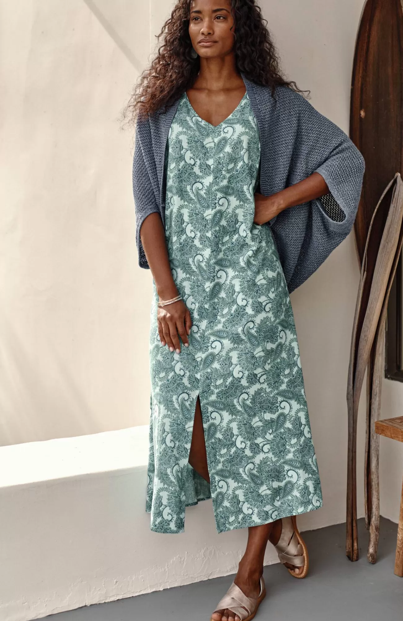 J.Jill Pure Jill Etched Paisley Dress Sea Glass Etched Paisley Flash Sale