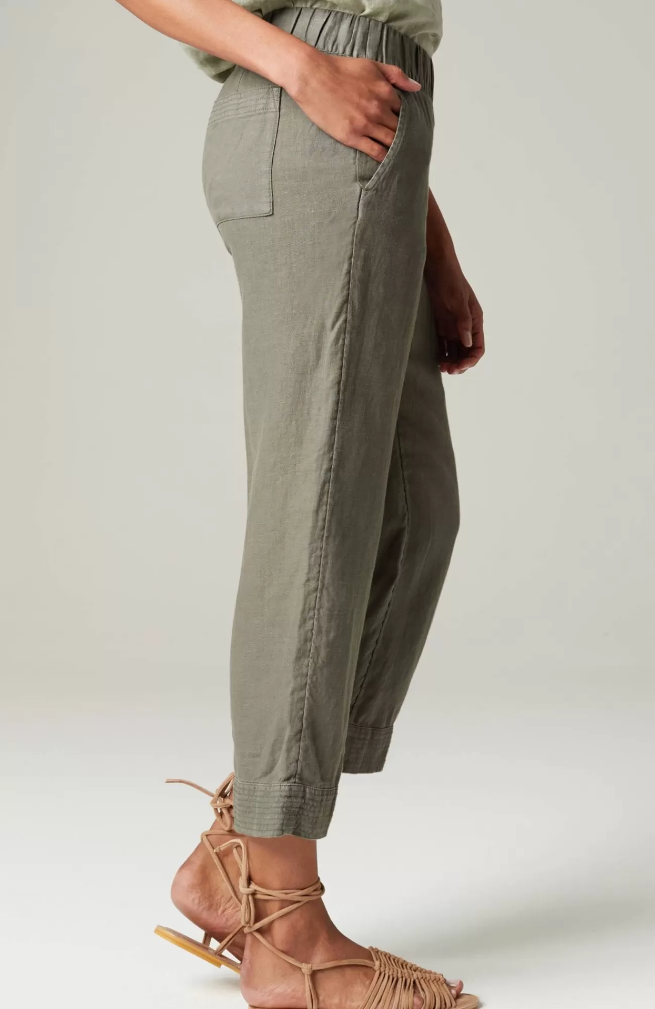 J.Jill Pure Jill Linen Trapunto-Stitched Pants Best Sale