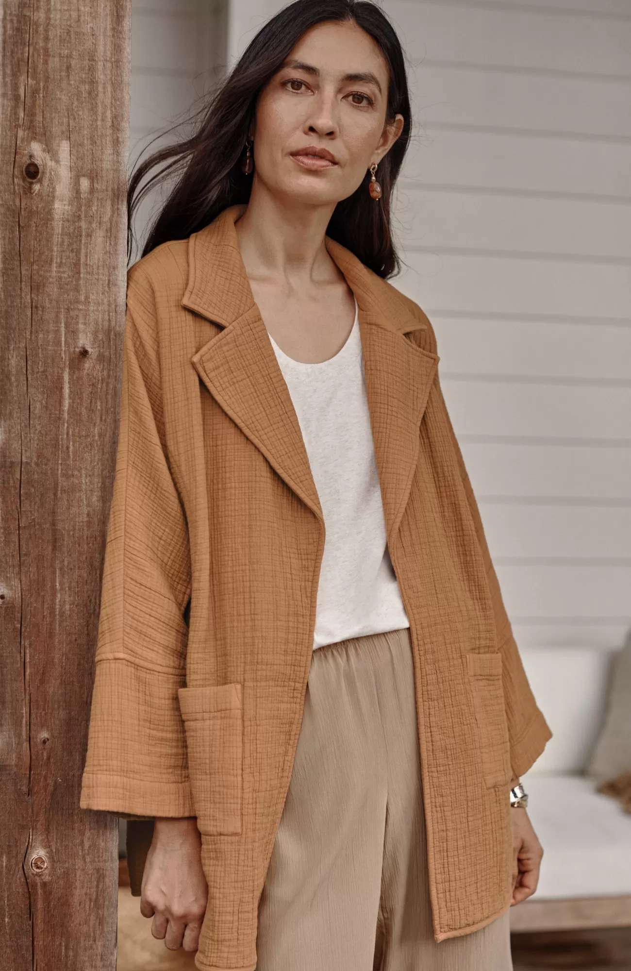 J.Jill Pure Jill Relaxed Gauze Blazer Best