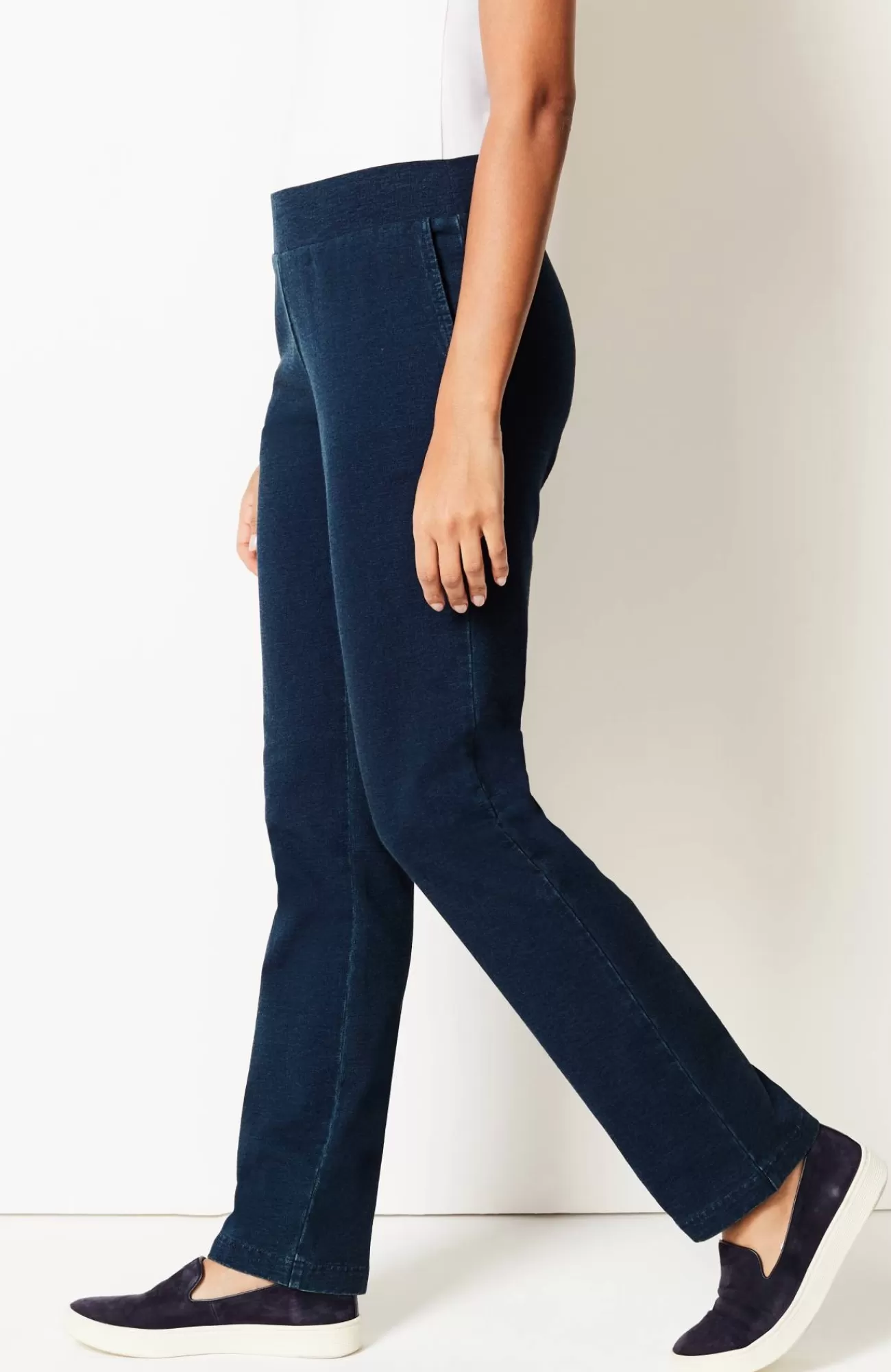 J.Jill Pure Jill Slim-Leg Indigo Knit Jeans Everyday Wash Fashion