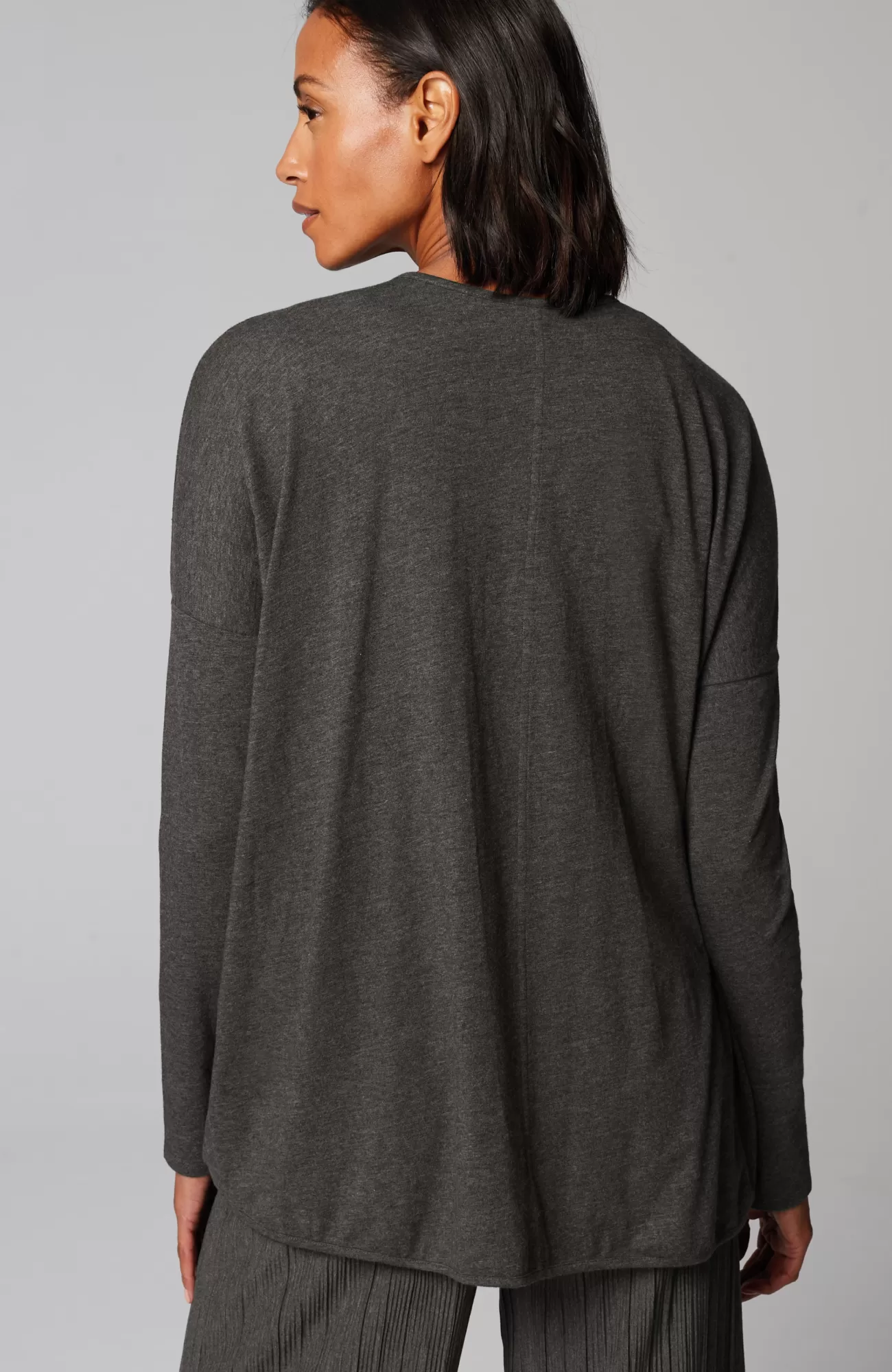 J.Jill Pure Jill Twist-Front Top Dark Charcoal Heather Discount