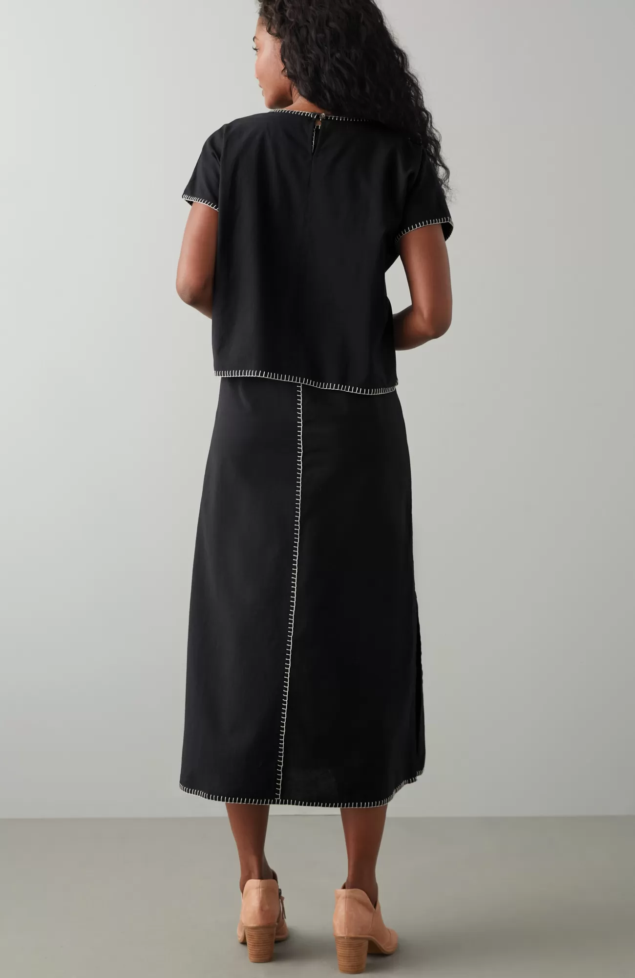 J.Jill Pure Jill Two-Piece Maxi Dress Black/cream Cheap