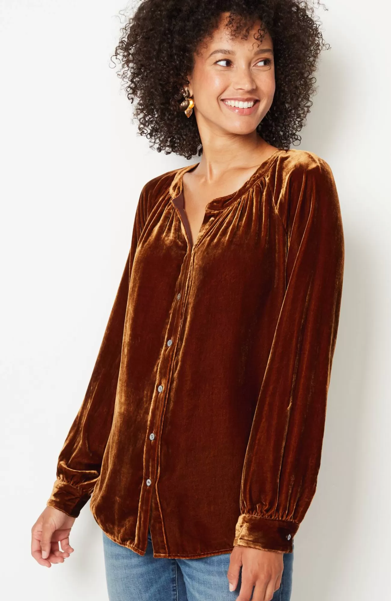rayon__silk_velvet_blouse_5.webp J.Jill Rayon & Silk Velvet Blouse Online