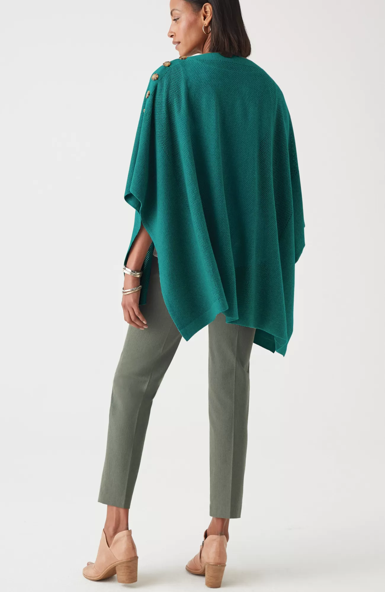 J.Jill Rib-Knit Two-Way Poncho New