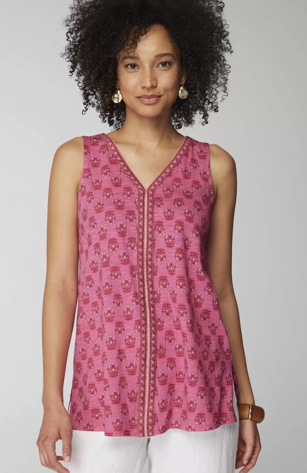 sleeveless_borderprinted_tunic_4-1.webp J.Jill Sleeveless Border-Printed Tunic Light Flamingo Decorative Stamp Mix Fashion