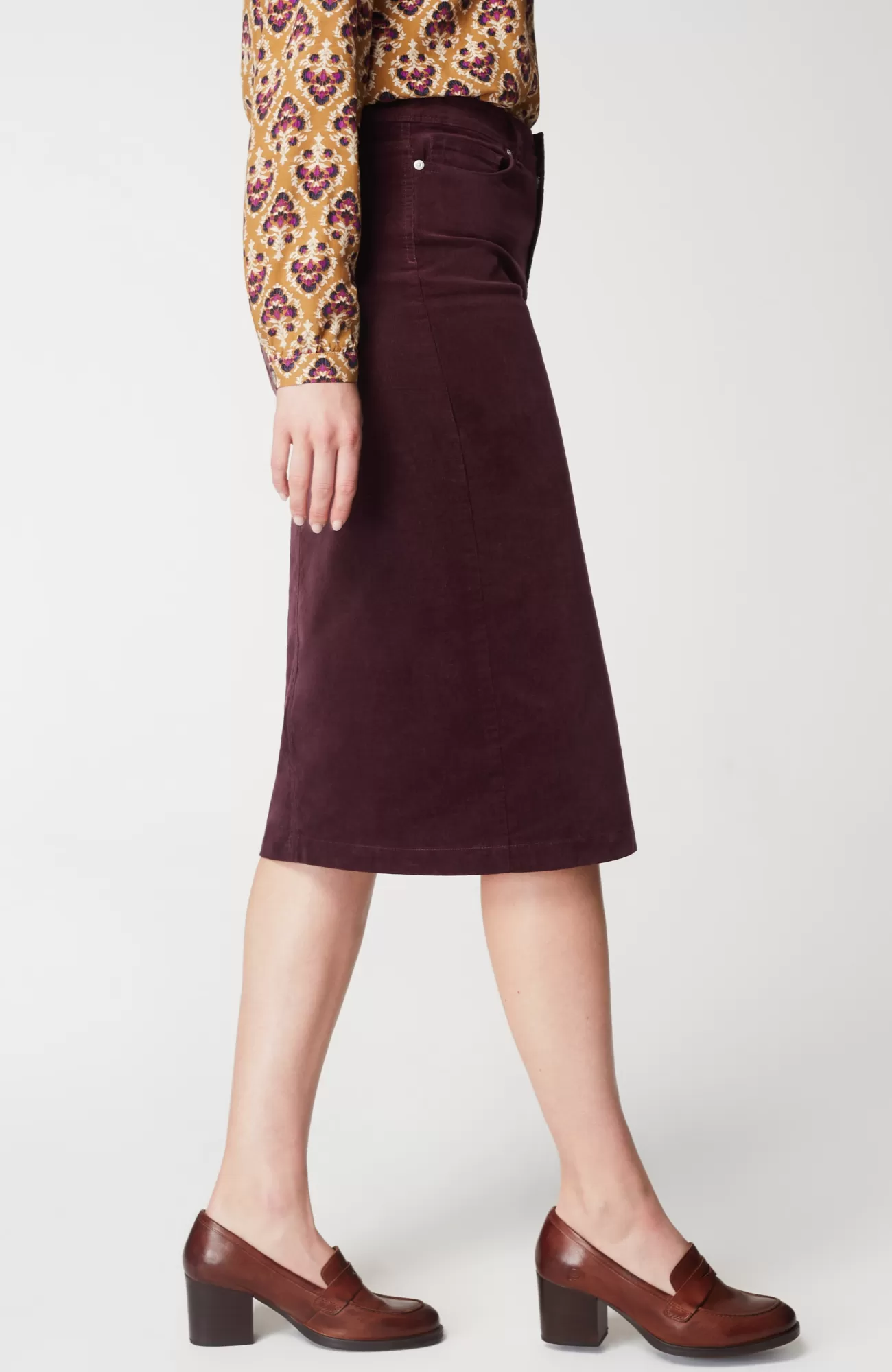 slithem_corduroy_skirt_3.webp J.Jill Slit-Hem Corduroy Skirt Spiced Wine Outlet