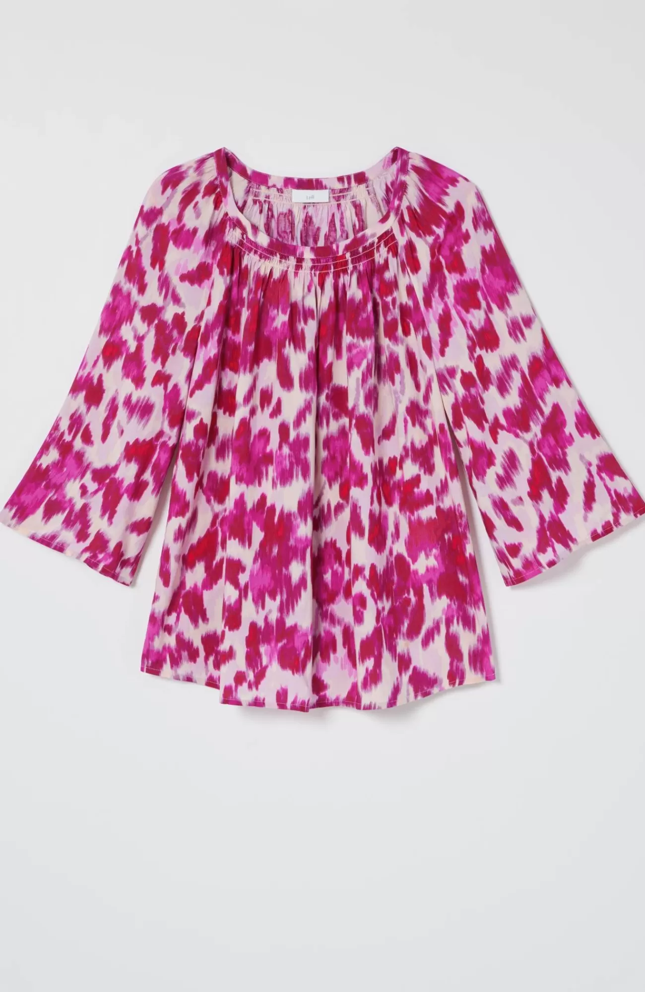 smocked_scoopneck_top_2-1.webp J.Jill Smocked Scoop-Neck Top Peony Watercolor Ikat New