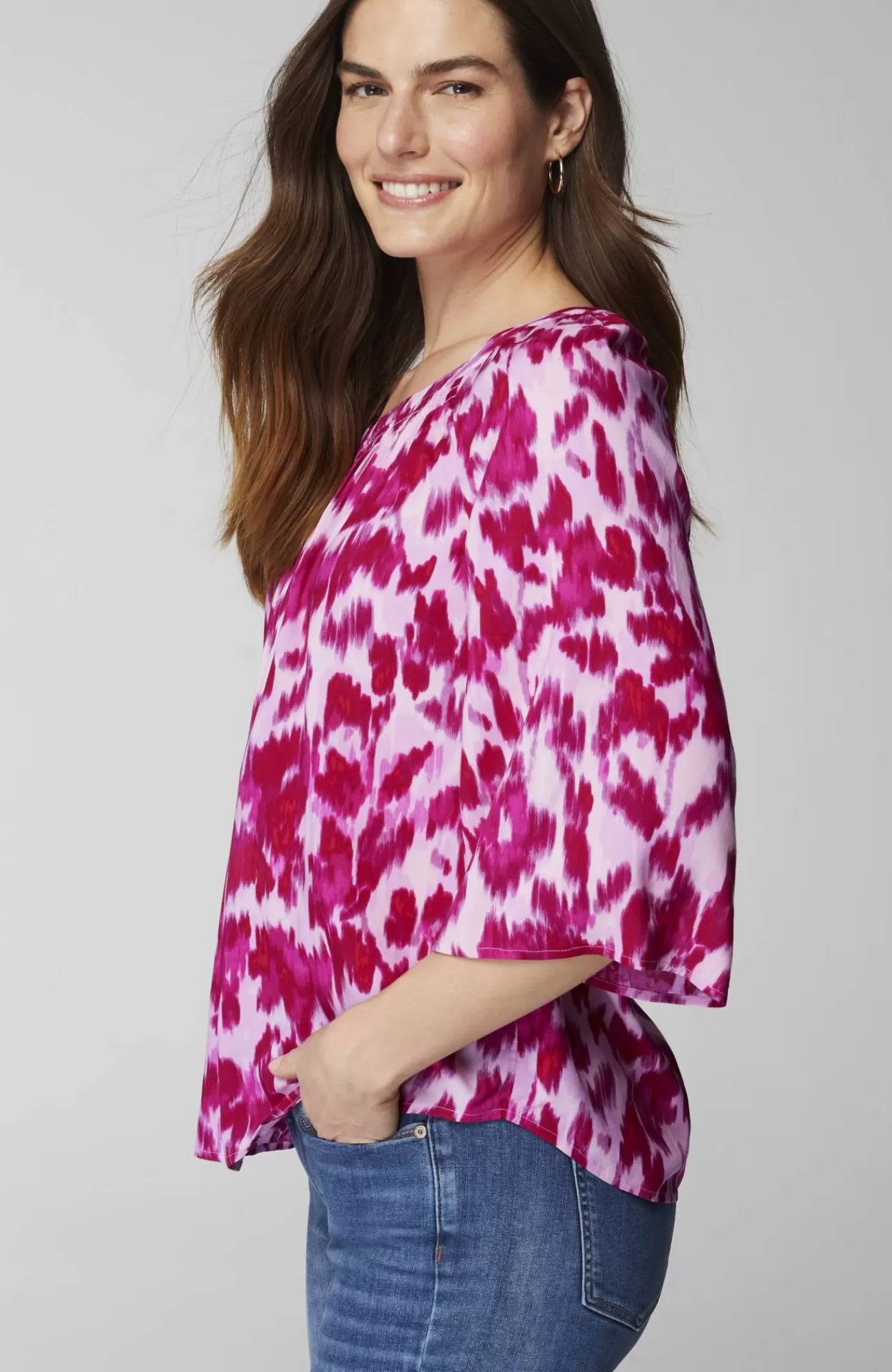 smocked_scoopneck_top_3-1.webp J.Jill Smocked Scoop-Neck Top Peony Watercolor Ikat New