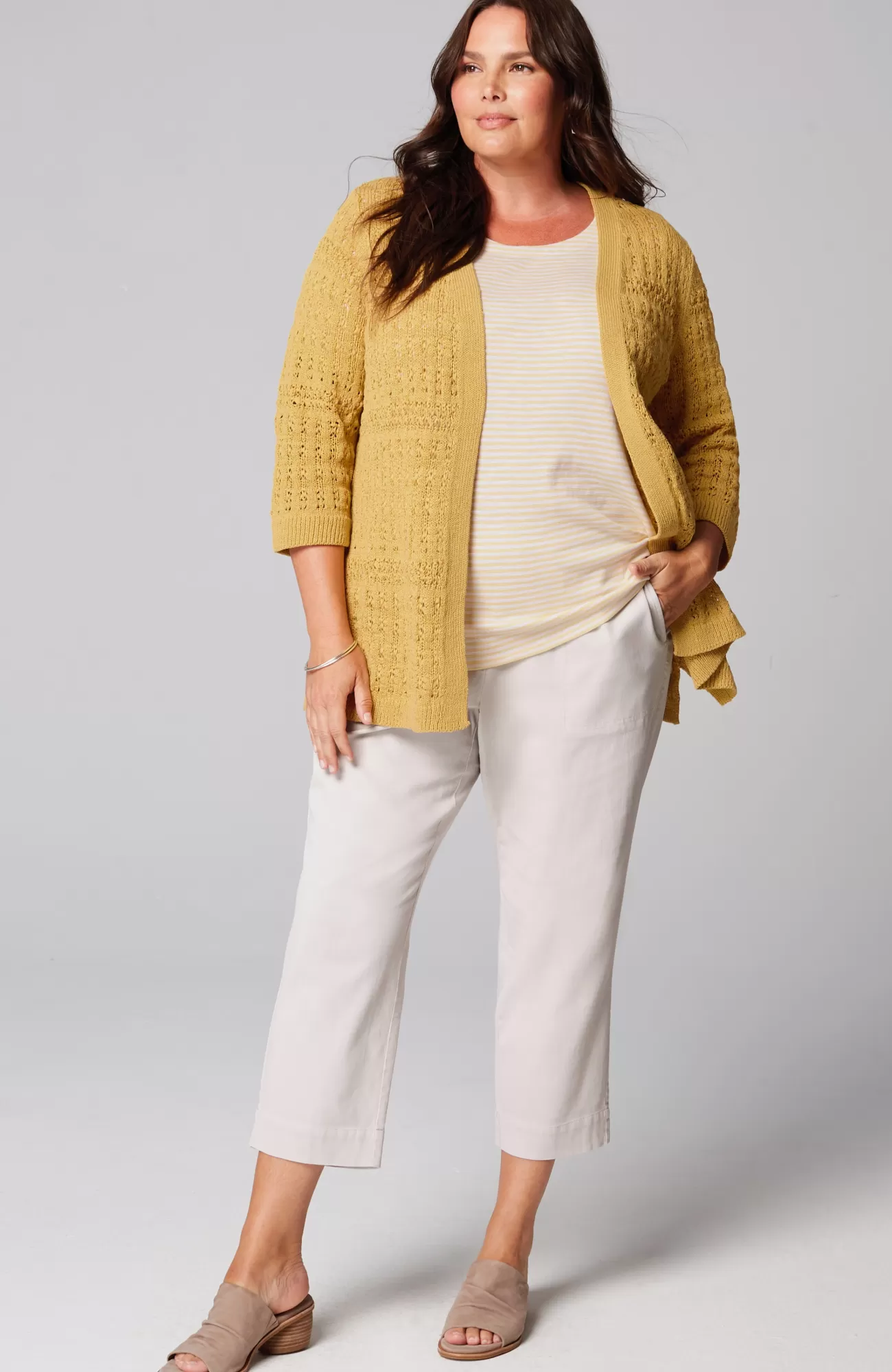 J.Jill Textured-Stitch Open-Front Cardi Clearance