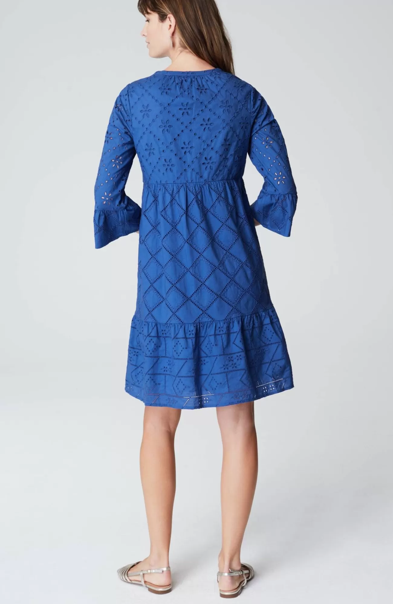 J.Jill Tiered Eyelet Dress Amalfi Coast Hot