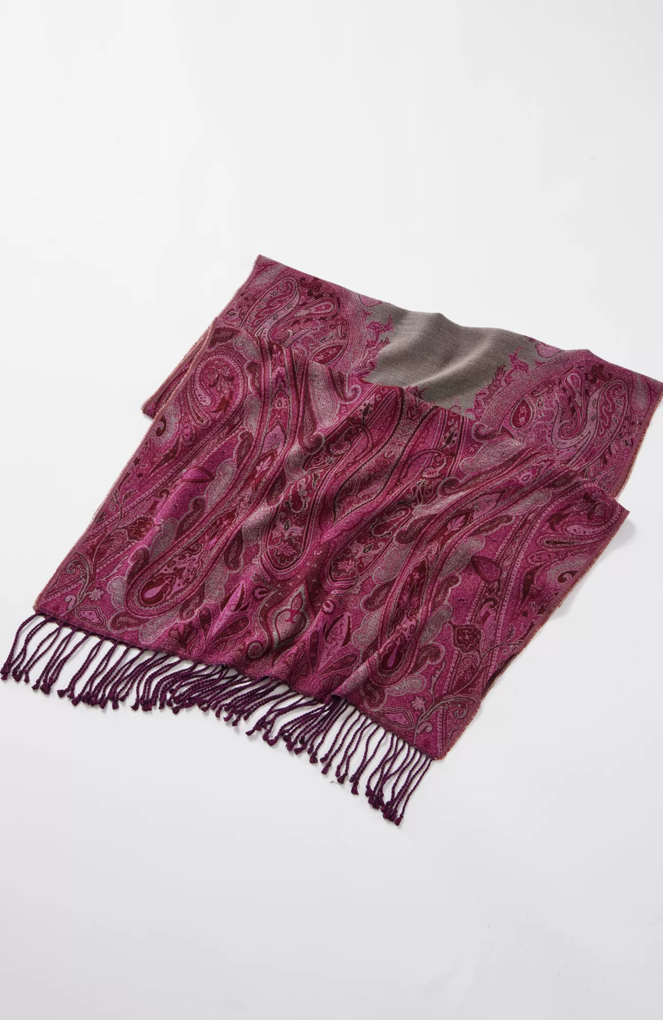 J.Jill Tonal Paisley Scarf Raspberry Multi Cheap