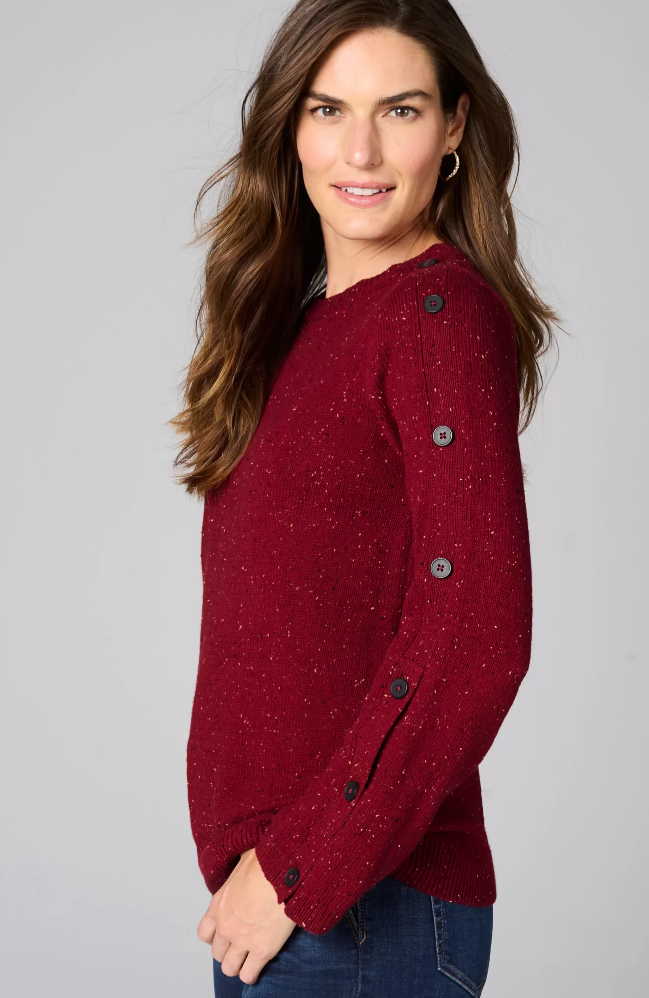 tweed_buttonedsleeve_sweater_15-1.webp J.Jill Tweed Buttoned-Sleeve Sweater Fashion